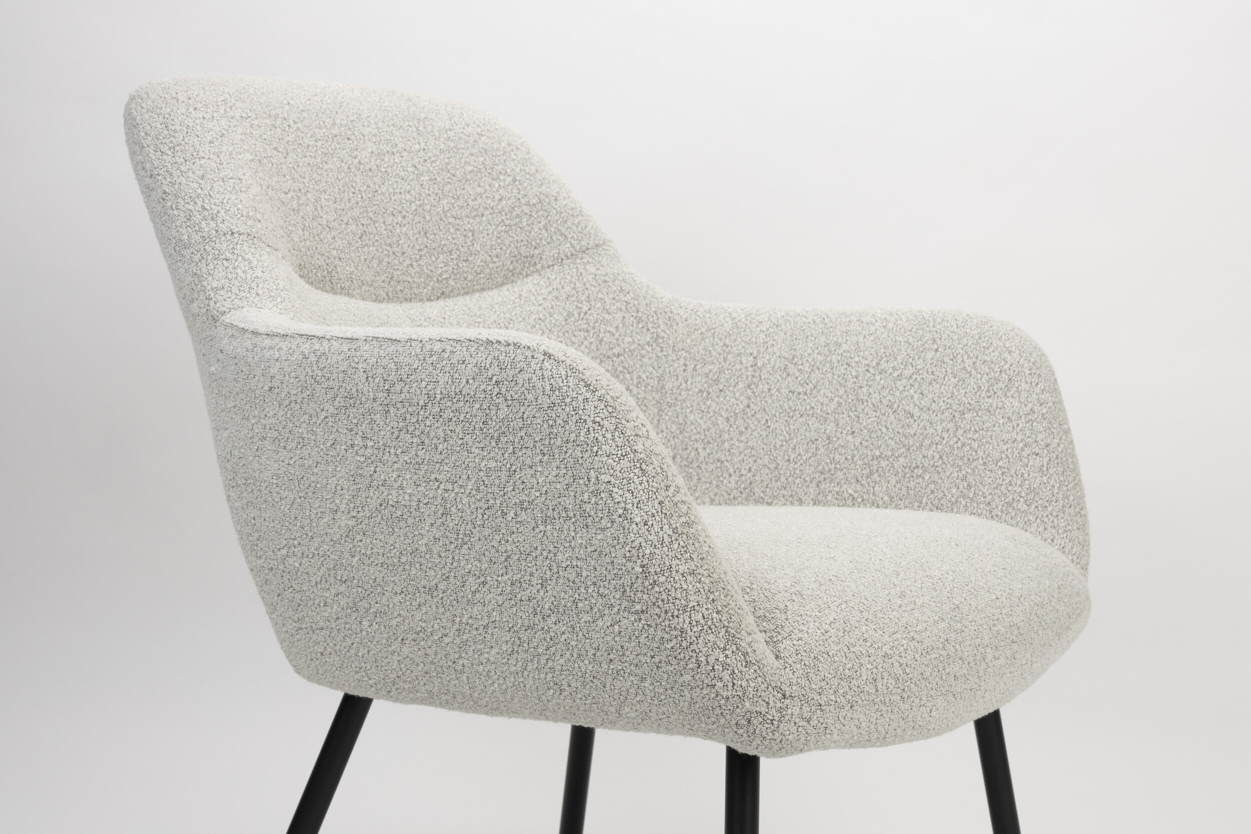 ZILT Fauteuil 'Tristan' Bouclé, kleur Beige