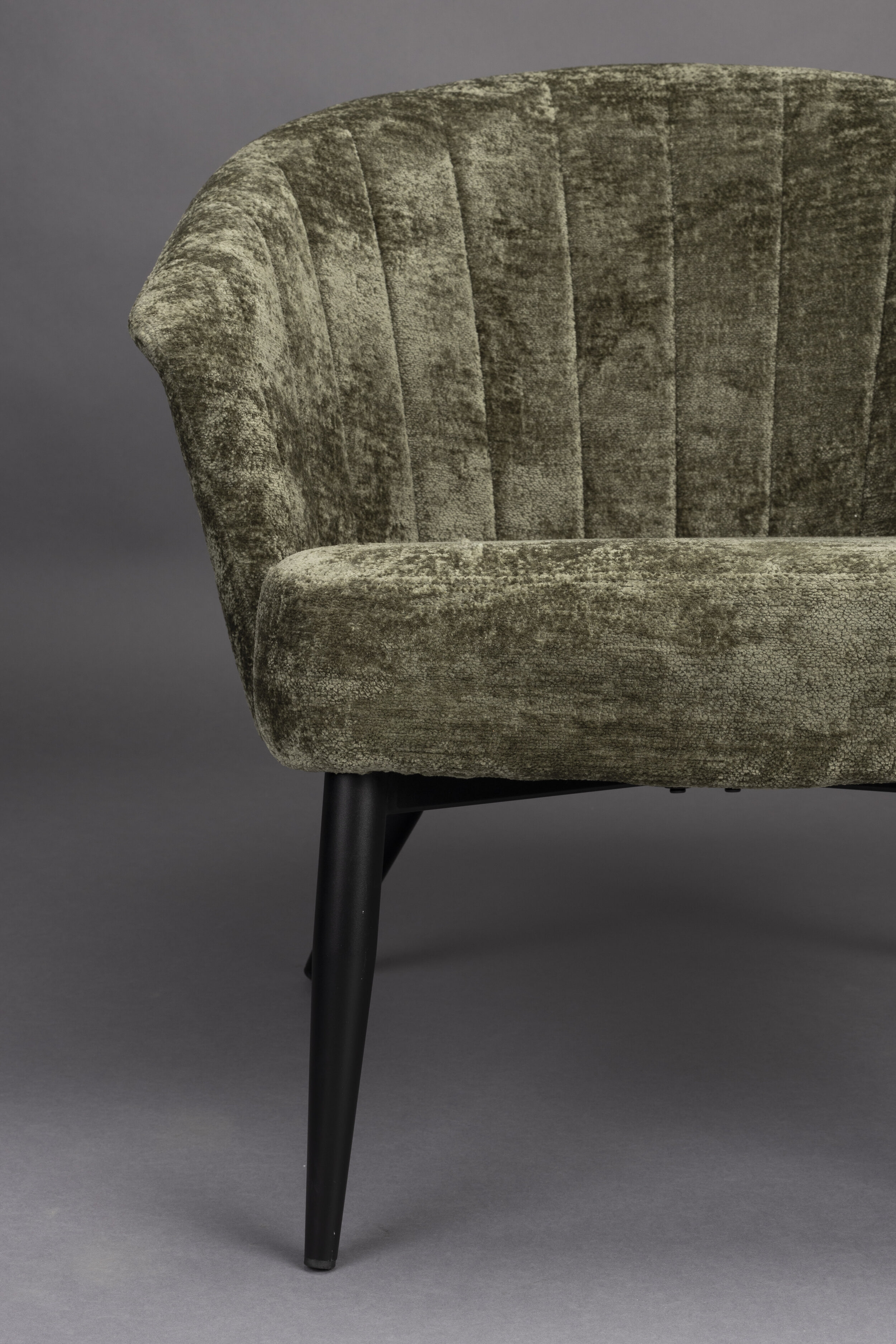 Dutchbone Fauteuil 'Georgia' Chenille, kleur Groen