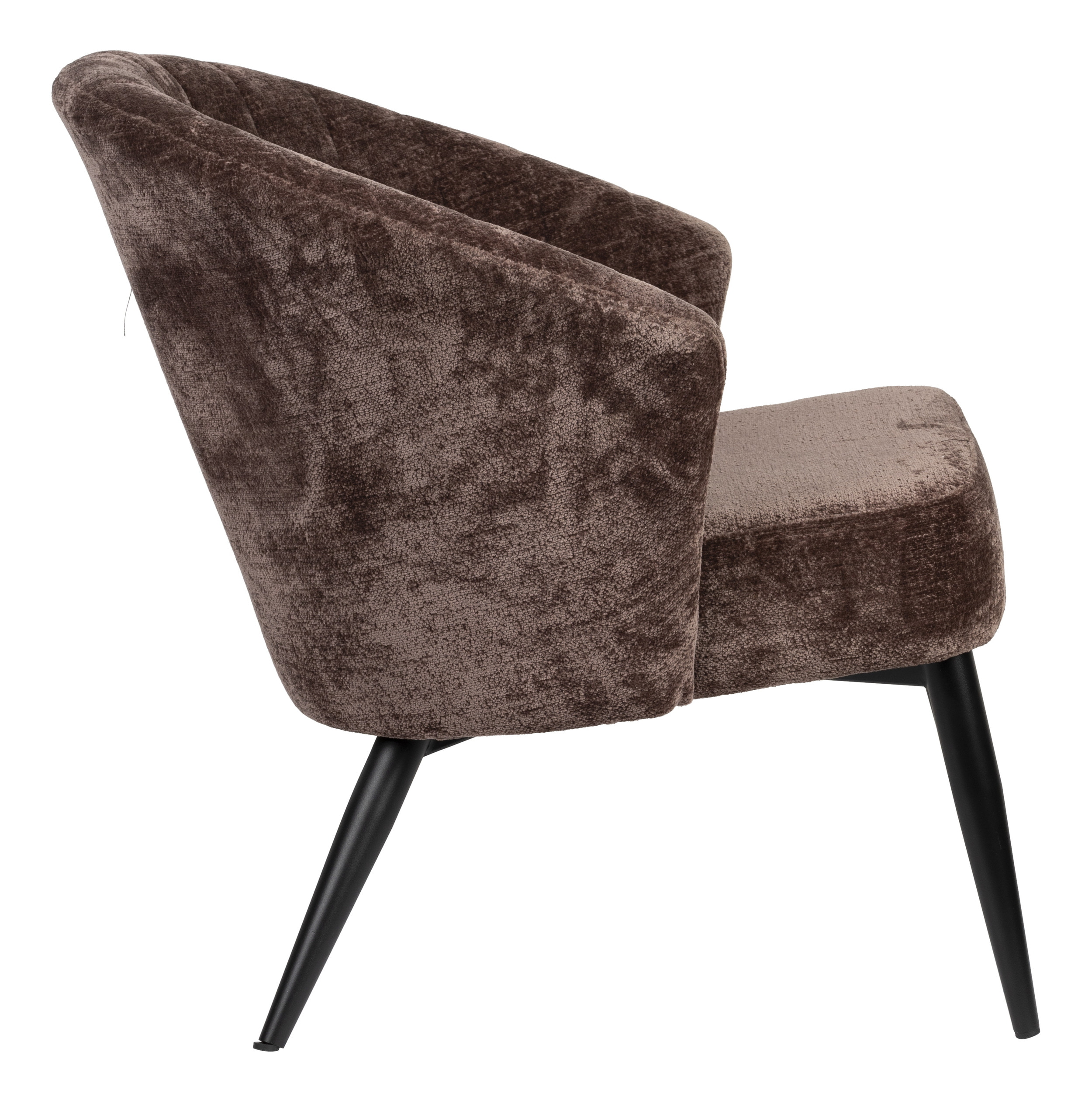 Dutchbone Fauteuil 'Georgia' Chenille, kleur Paars