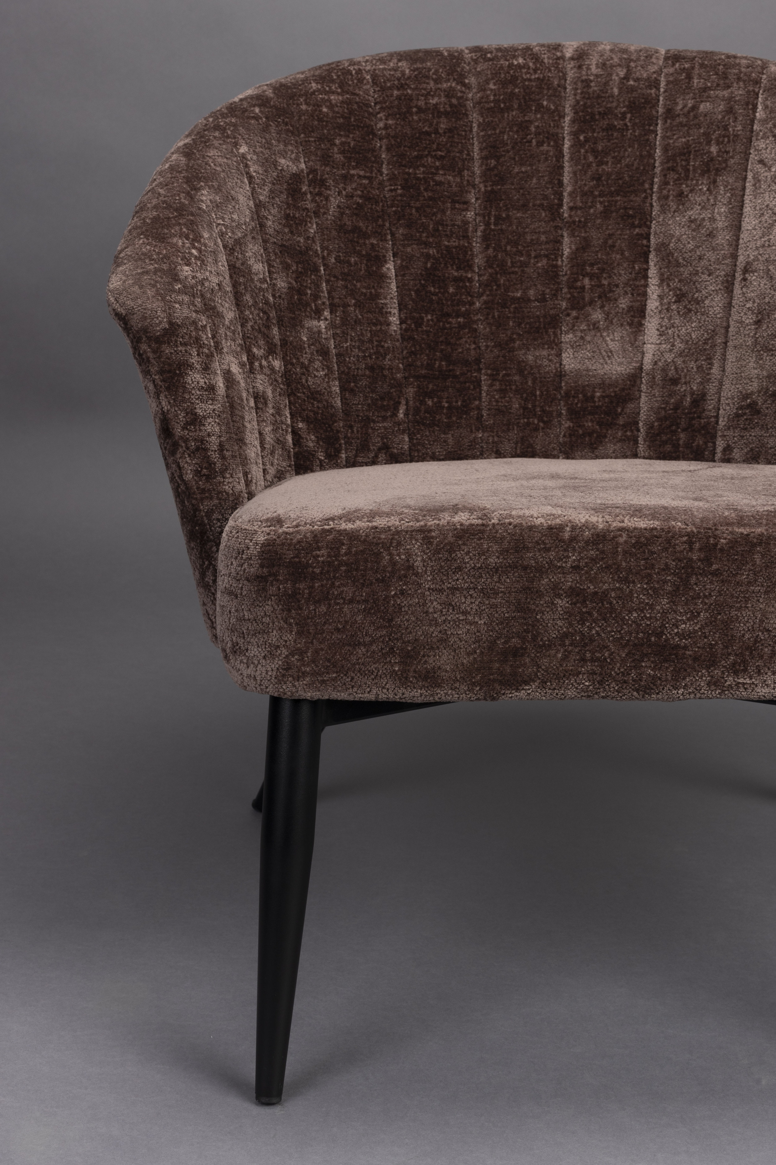 Dutchbone Fauteuil 'Georgia' Chenille, kleur Paars