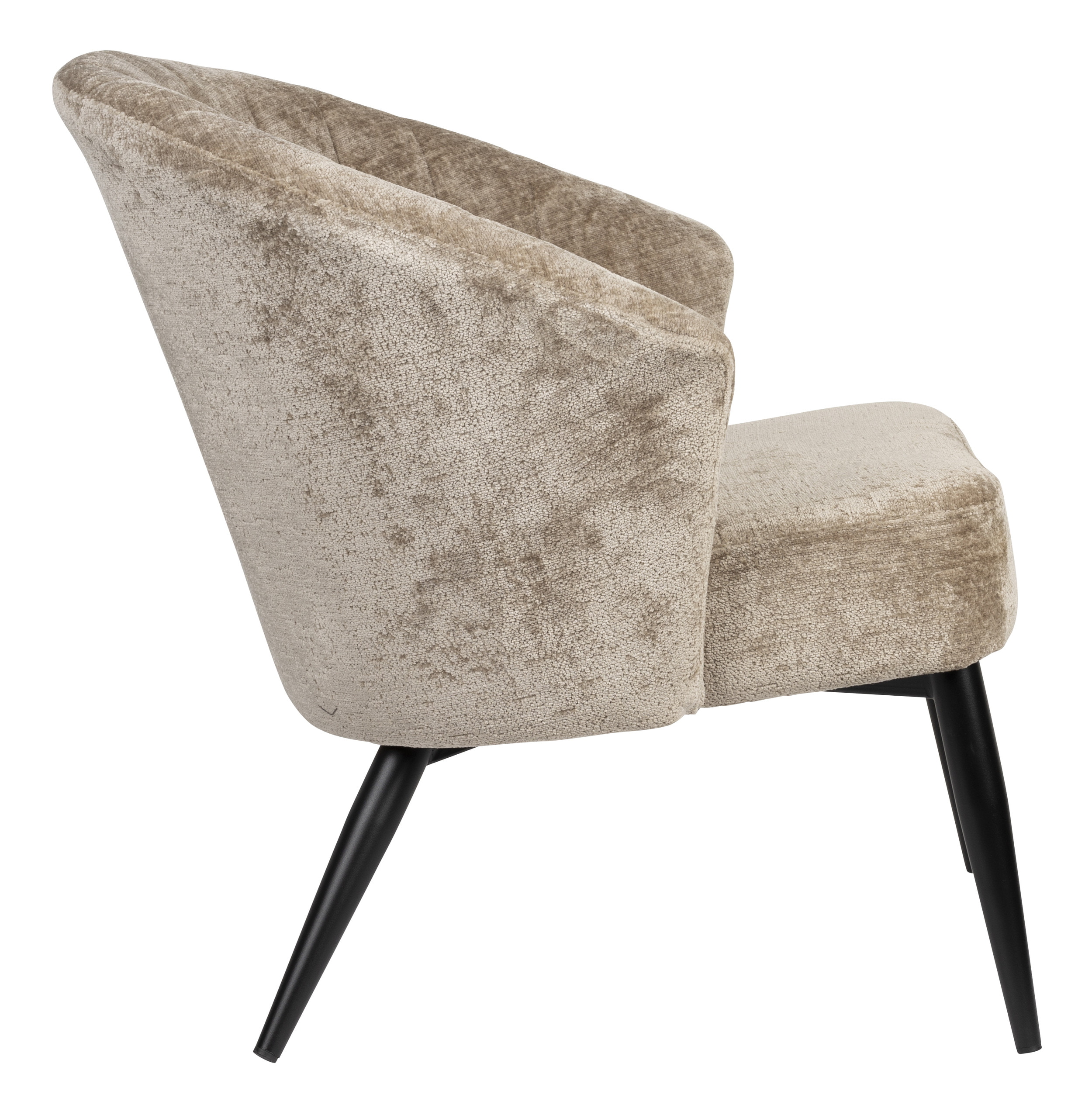 Dutchbone Fauteuil 'Georgia' Chenille, kleur Beige