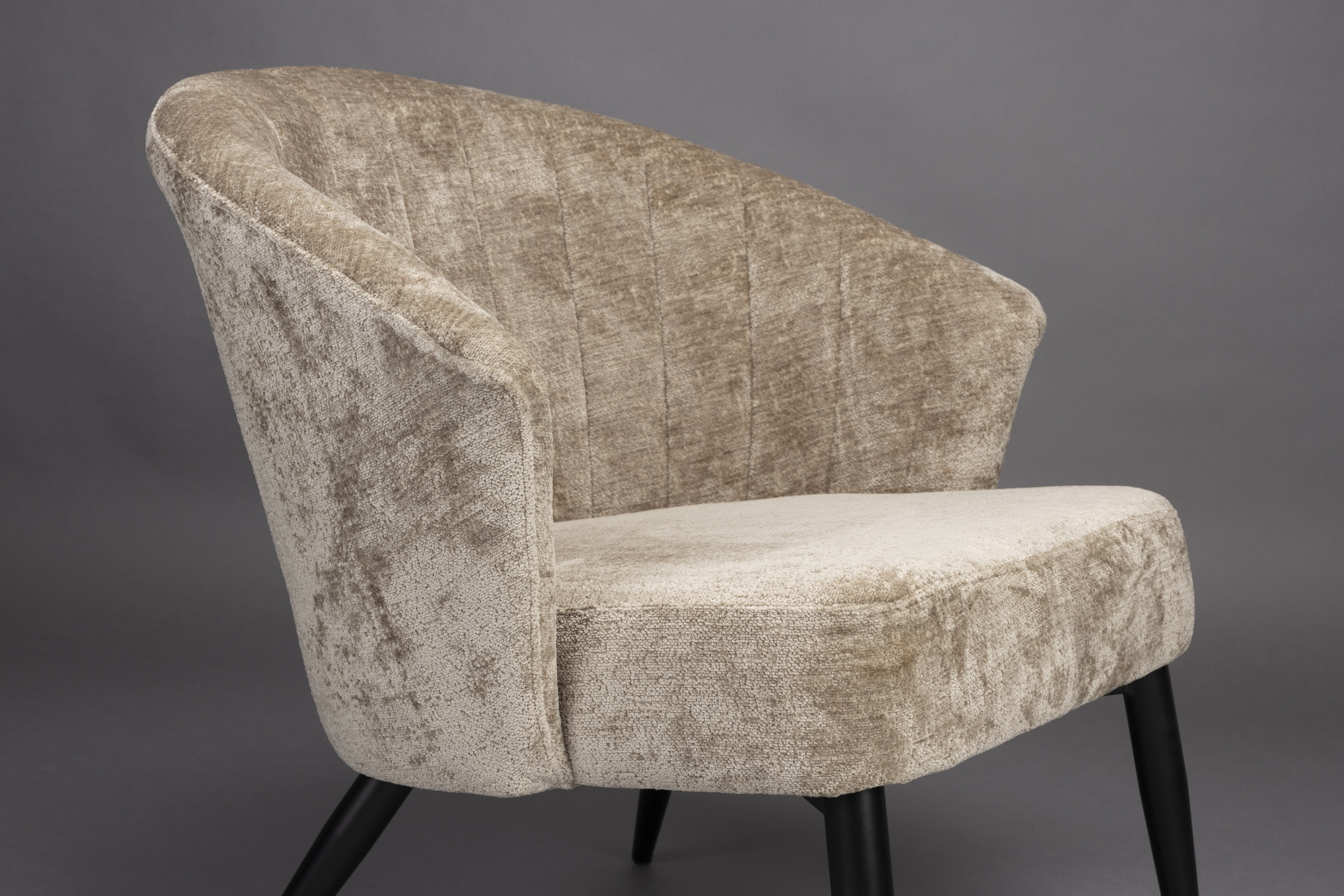 Dutchbone Fauteuil 'Georgia' Chenille, kleur Beige