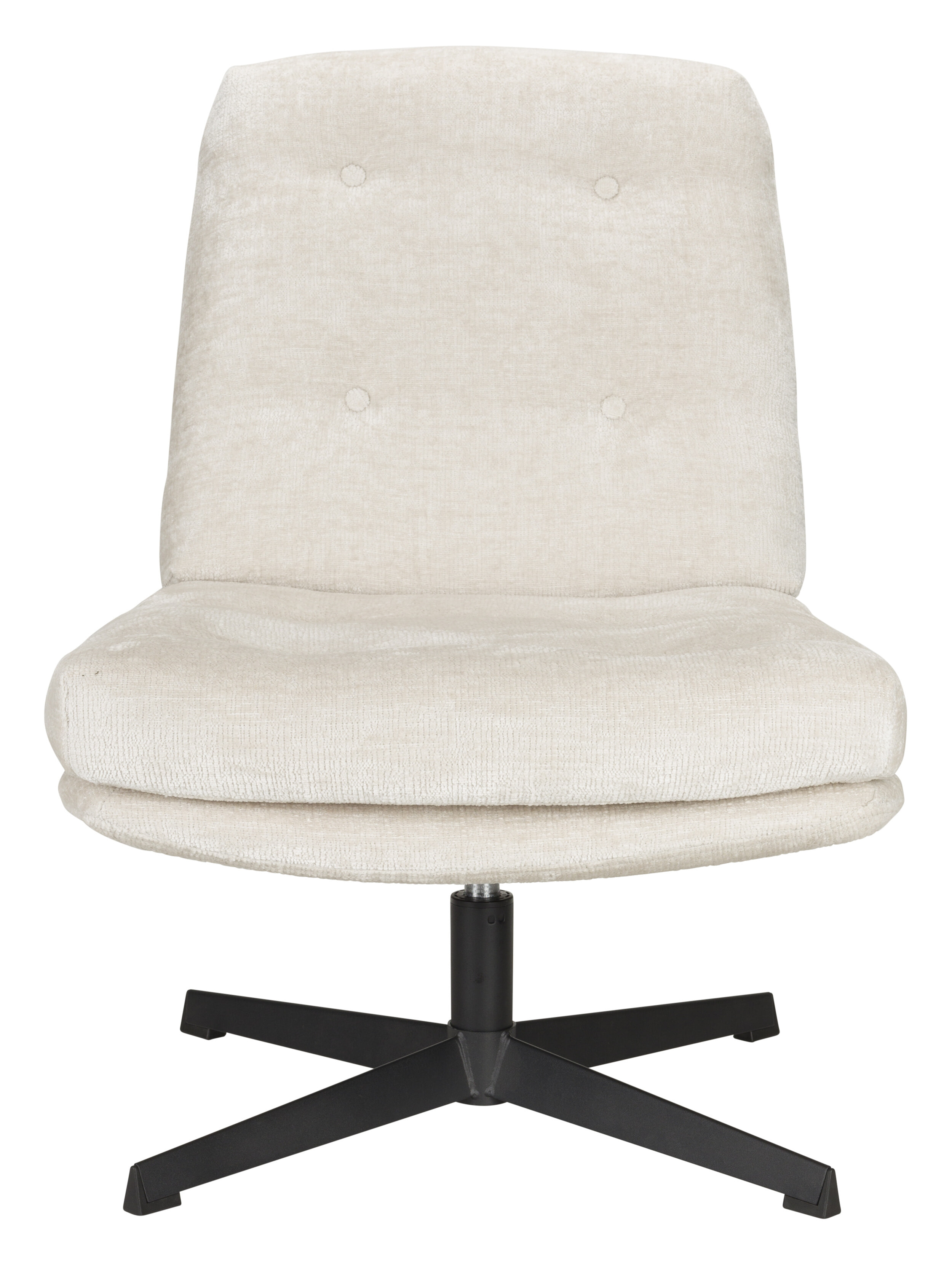 ZILT Draaifauteuil 'Kawana' Chenille, kleur Off White