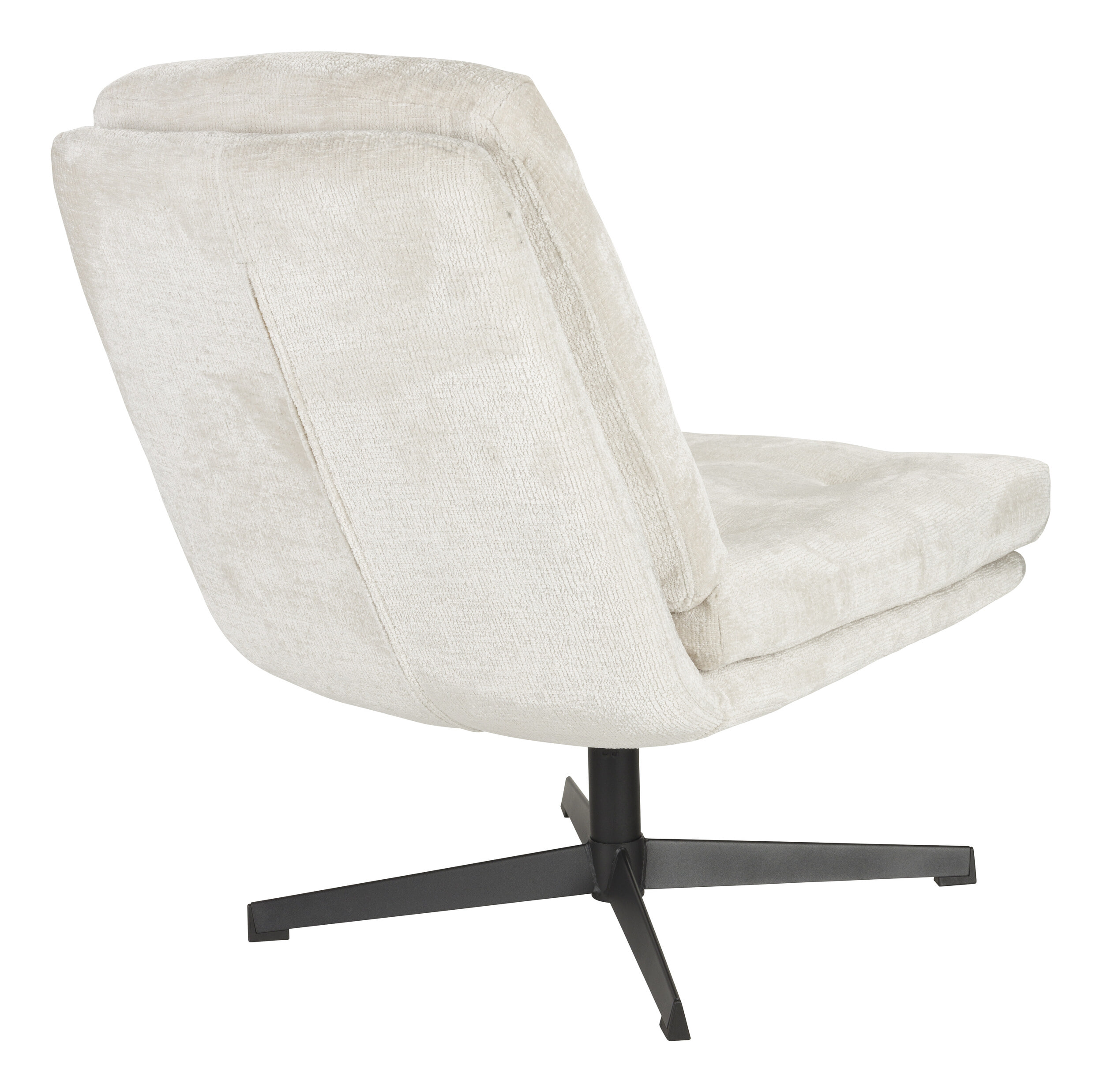 ZILT Draaifauteuil 'Kawana' Chenille, kleur Off White