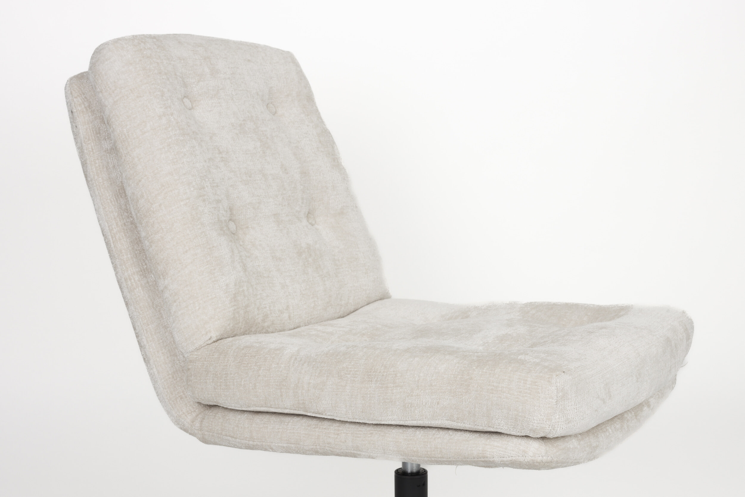 ZILT Draaifauteuil 'Kawana' Chenille, kleur Off White