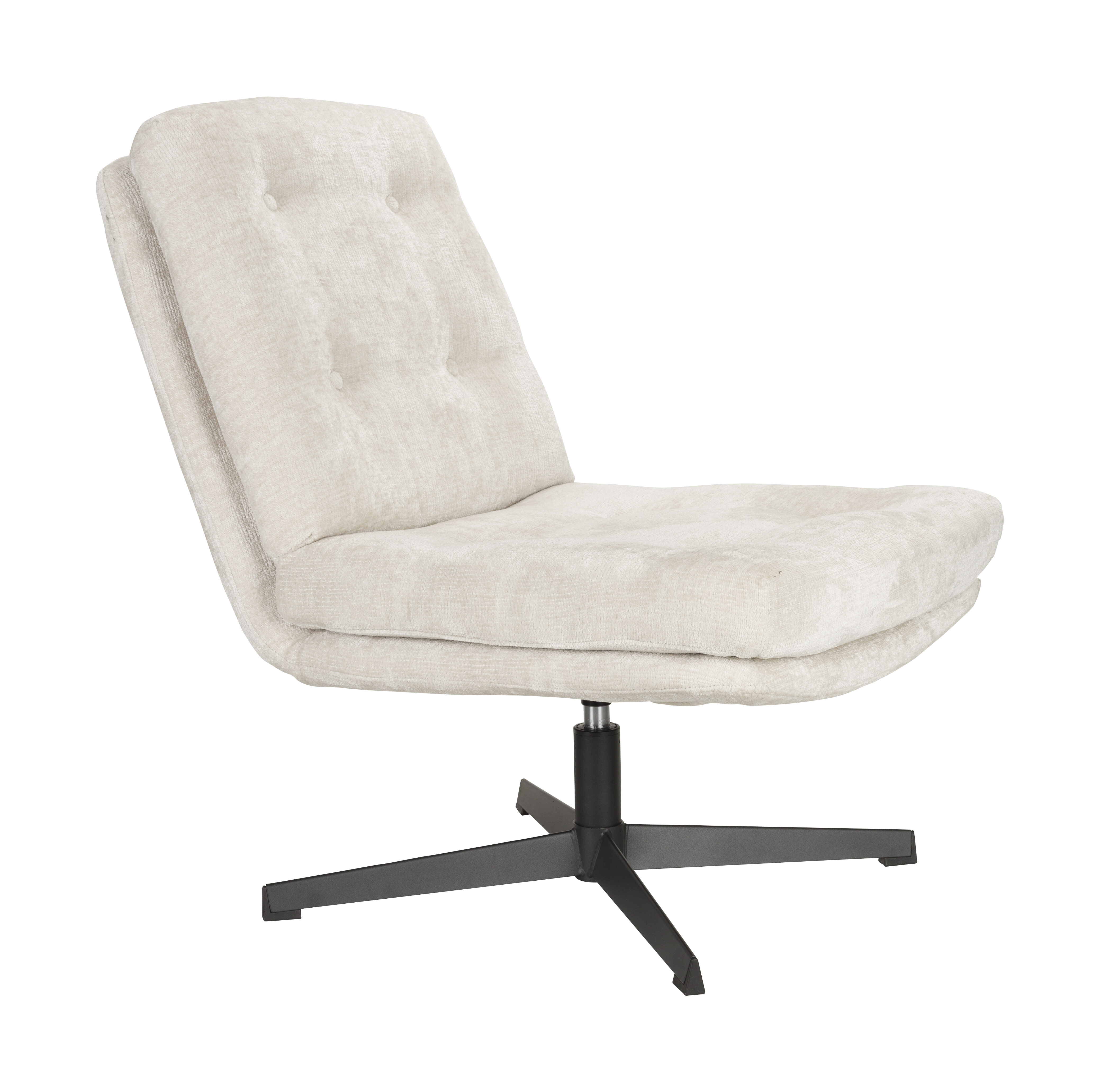 ZILT Draaifauteuil Kawana Chenille - Off White