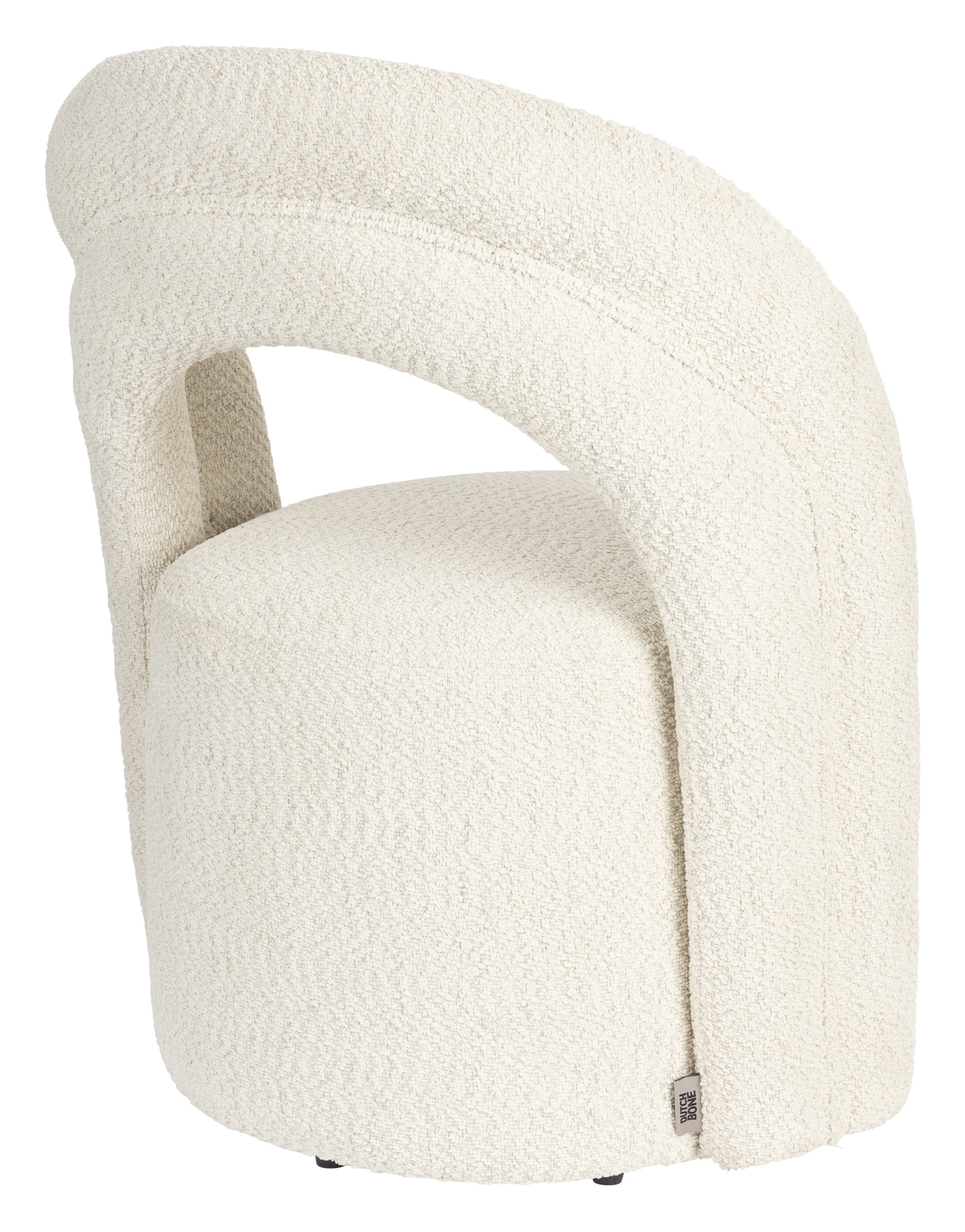 Dutchbone Draaifauteuil 'Seina' Bouclé, kleur Beige