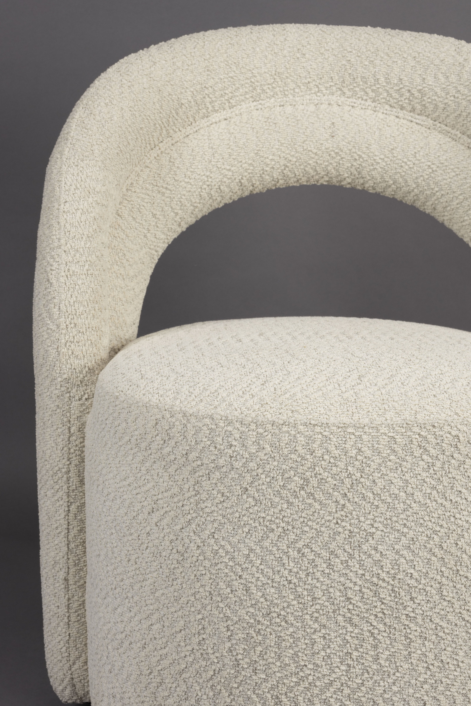 Dutchbone Draaifauteuil 'Seina' Bouclé, kleur Beige