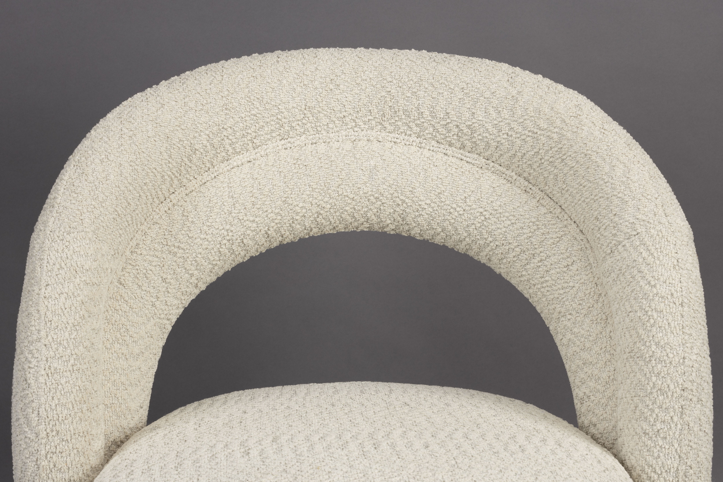 Dutchbone Draaifauteuil 'Seina' Bouclé, kleur Beige