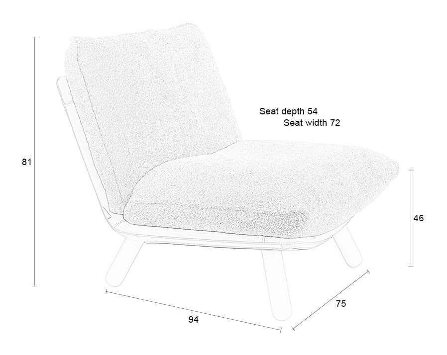 Zuiver Fauteuil 'Lazy Sack' Teddy, kleur Beige