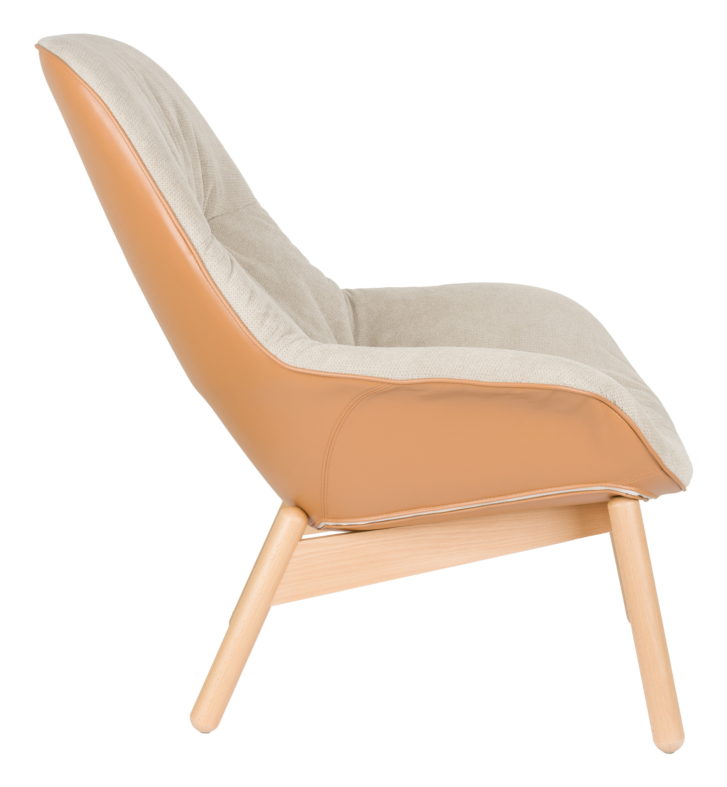 ZILT Fauteuil 'Latyra' Lederlook en stof