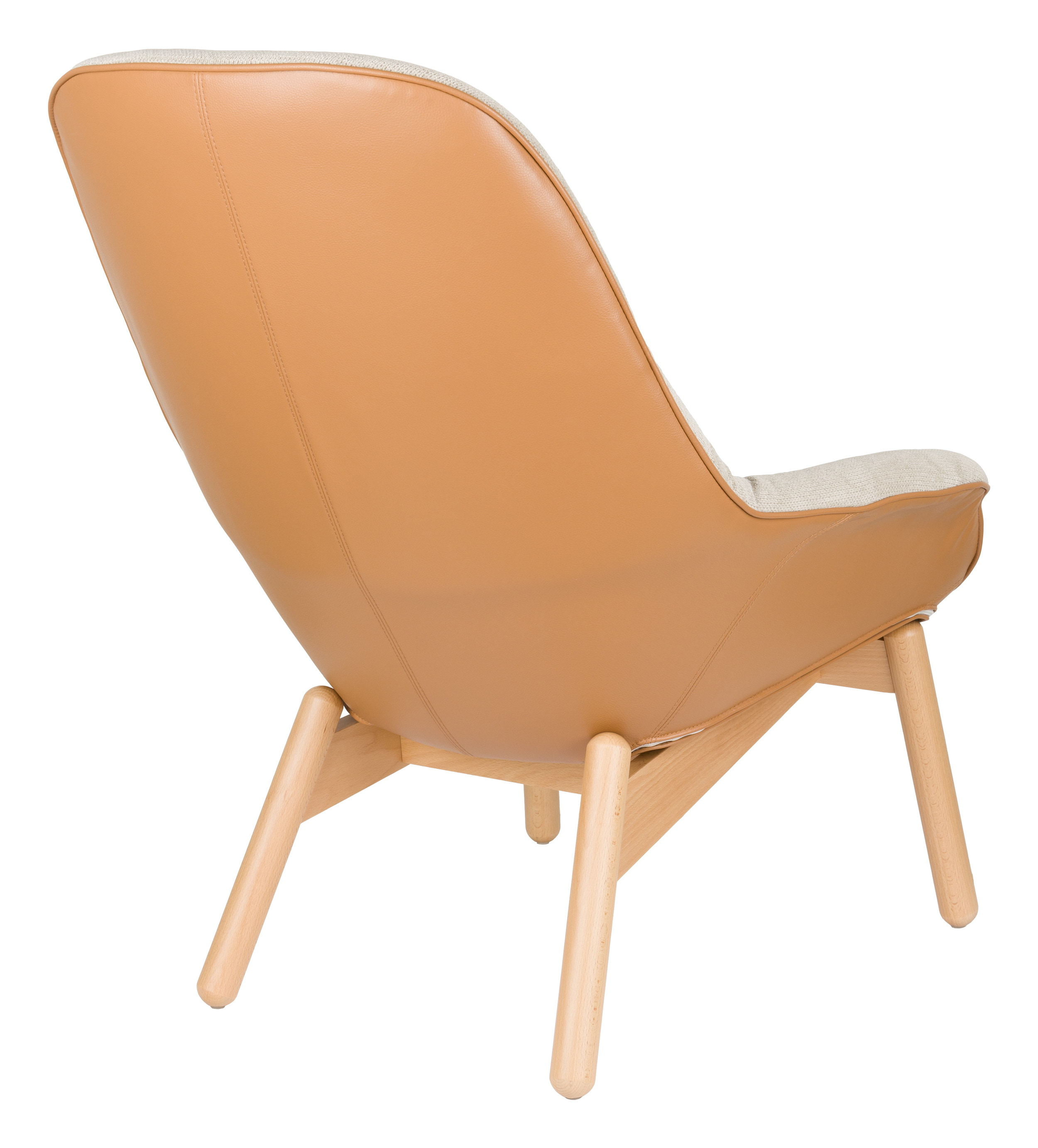 ZILT Fauteuil 'Latyra' Lederlook en stof