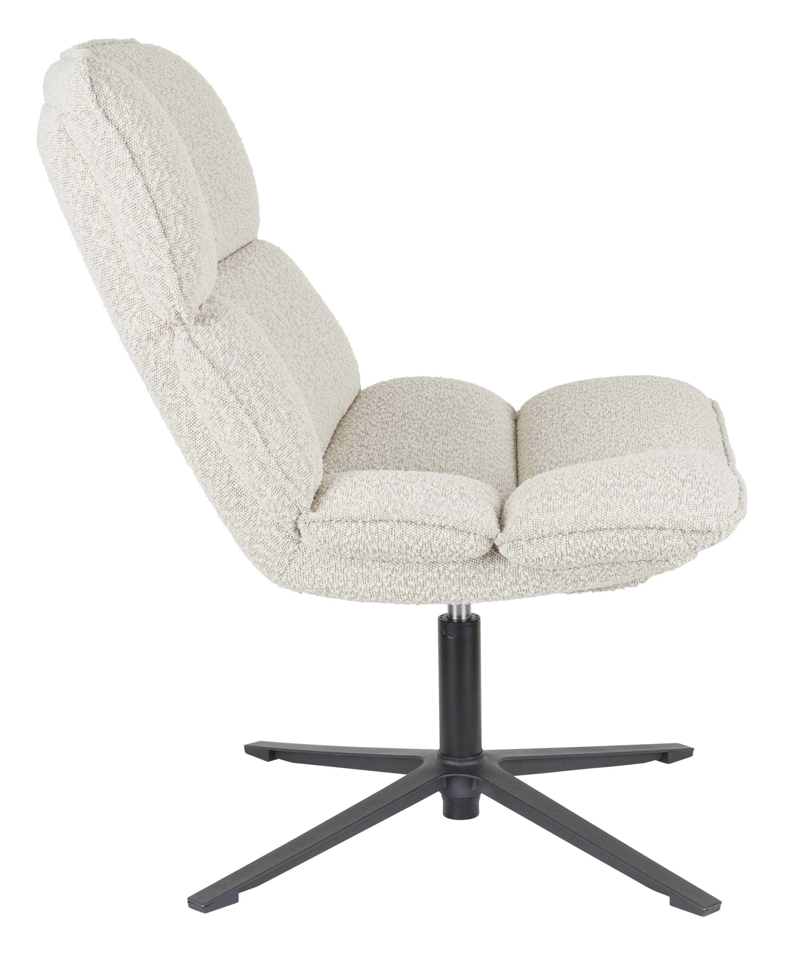 ZILT Draaifauteuil 'Cherly' Bouclé, kleur Beige