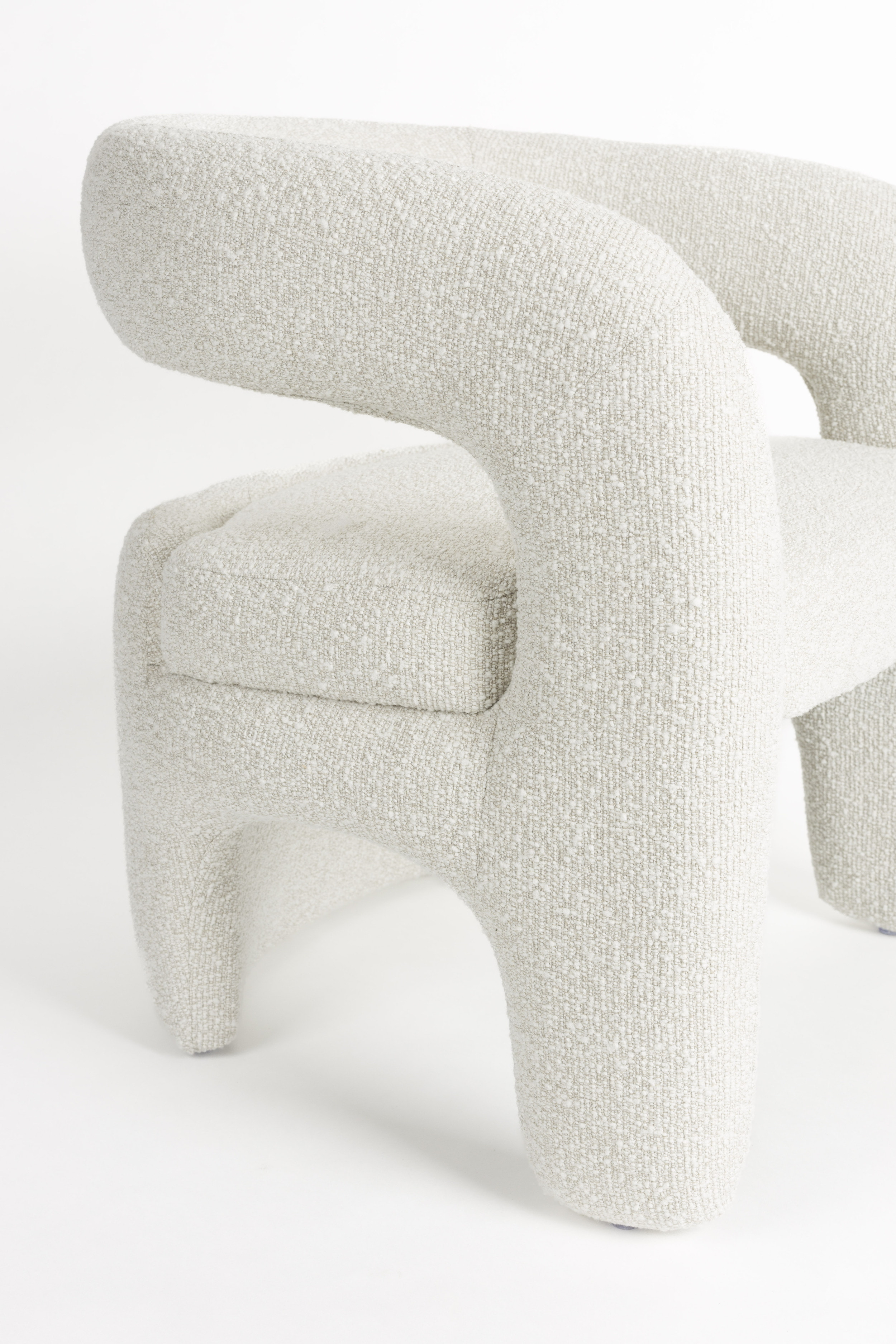 ZILT Fauteuil 'Genia' Bouclé, kleur Off White