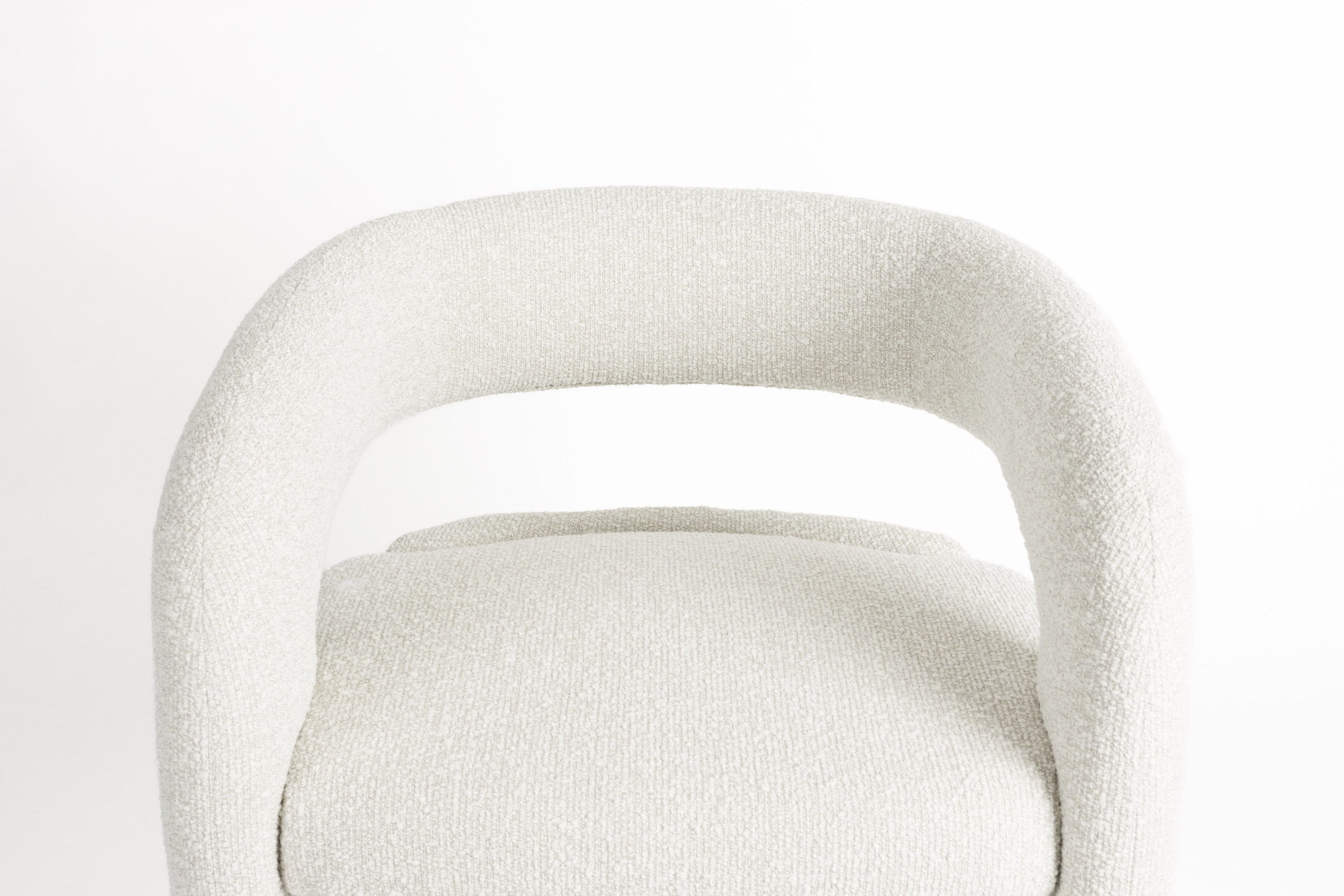 ZILT Fauteuil 'Genia' Bouclé, kleur Off White