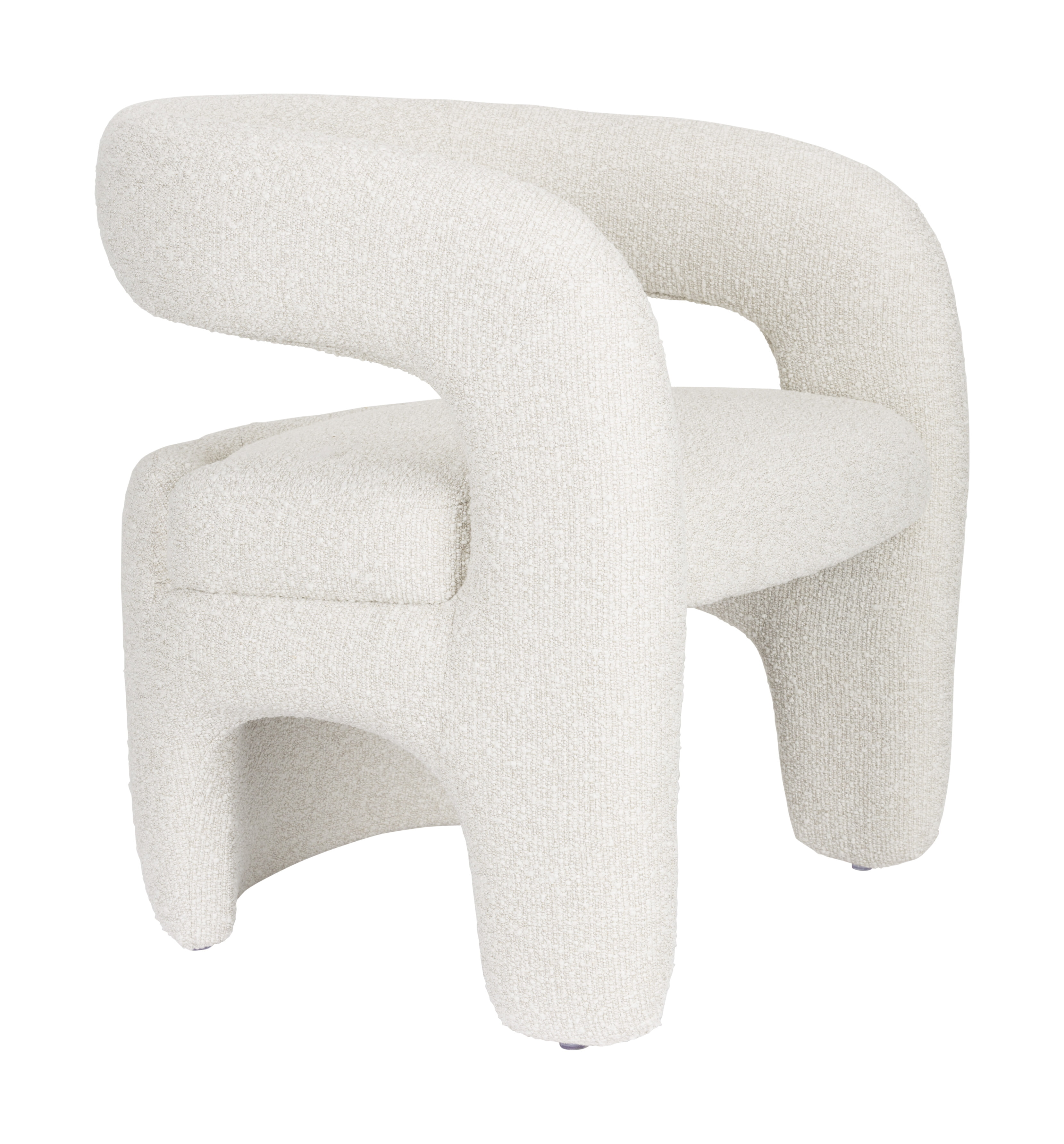 ZILT Fauteuil 'Genia' Bouclé, kleur Off White