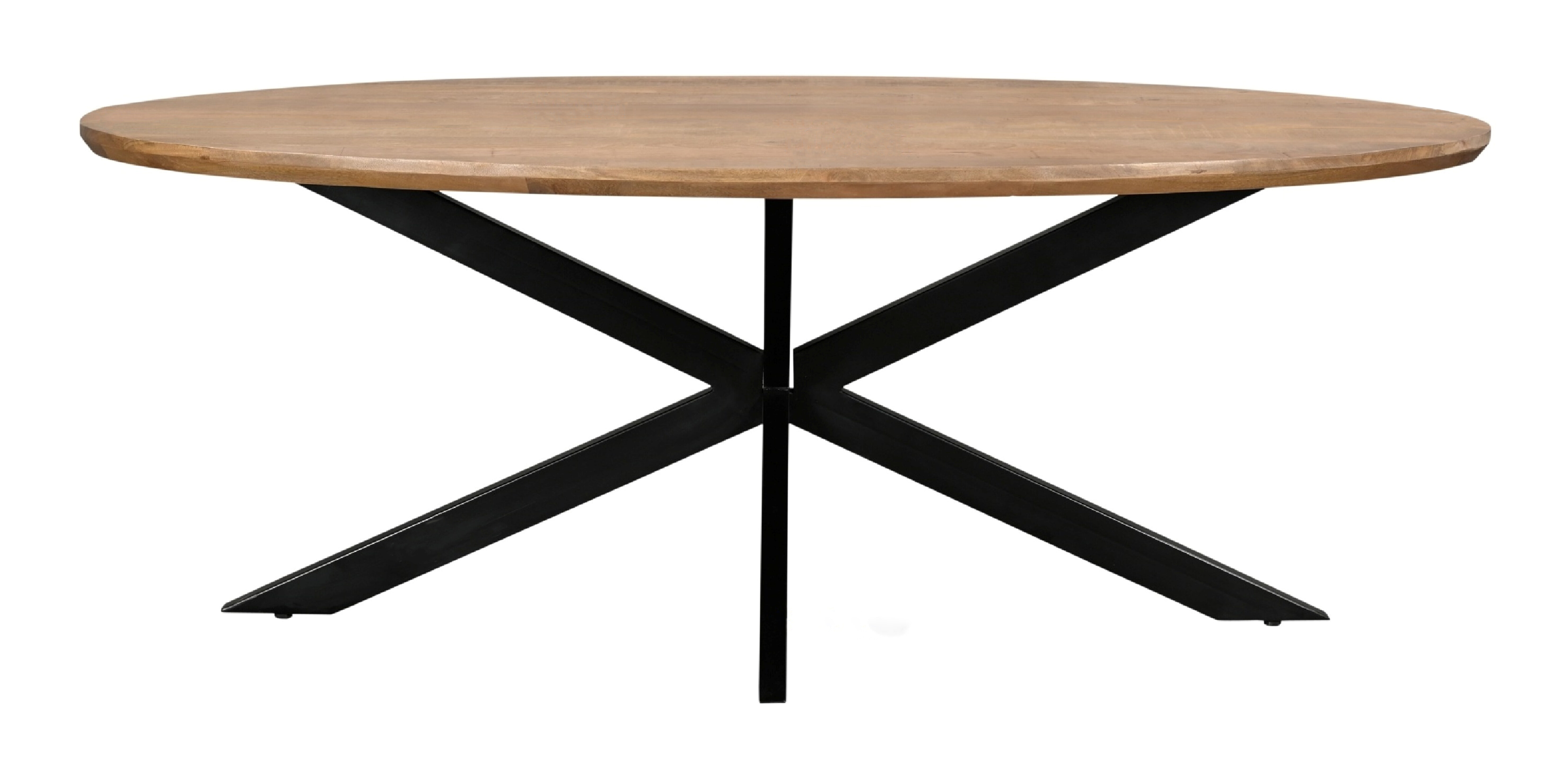 Livingfurn Ovale Eettafel 'Jesper' Mangohout, 210 x 110cm