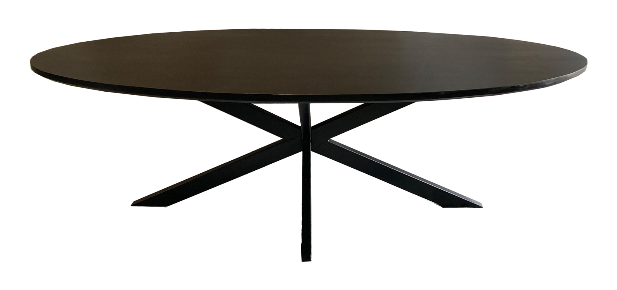 Jesper ovale eettafel - 240 cm - hout - zwart