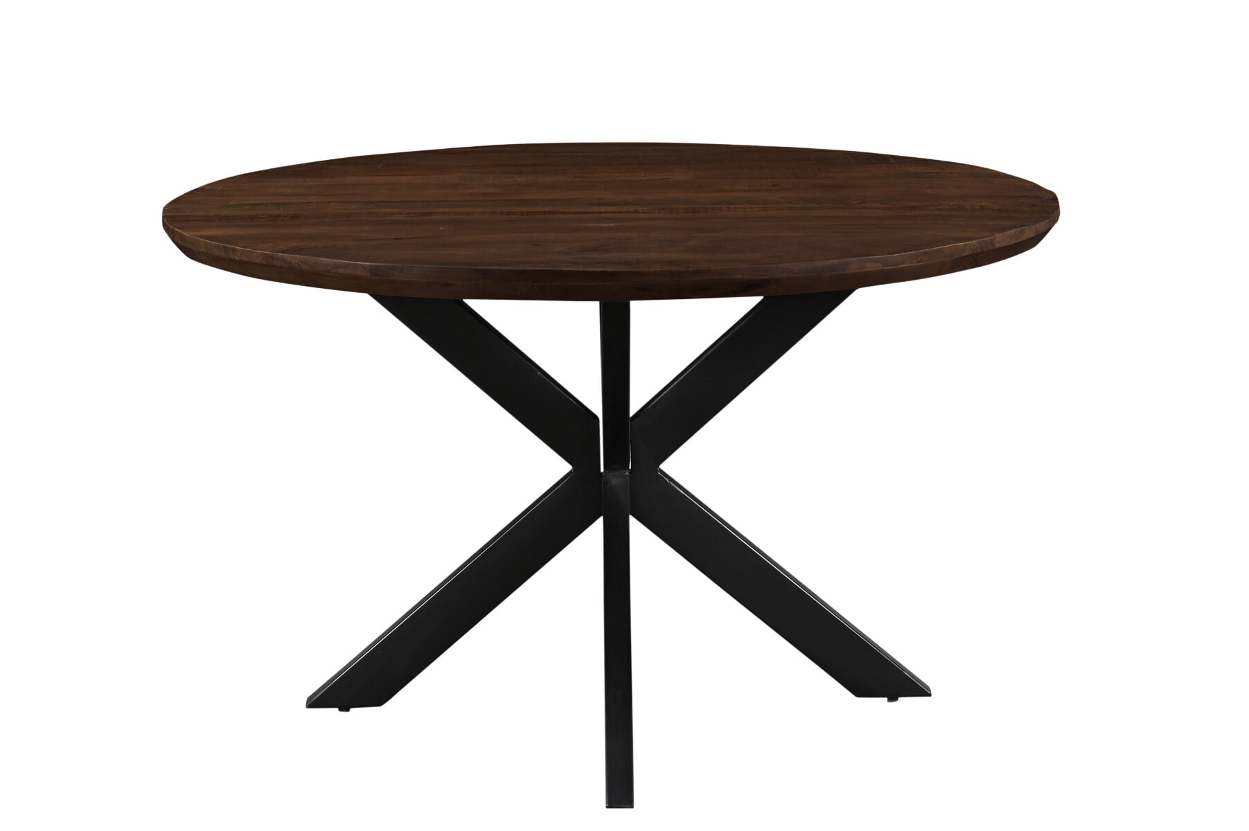 Livingfurn Ronde Eettafel 'Jesper' Mangohout, 130cm, kleur Bruin