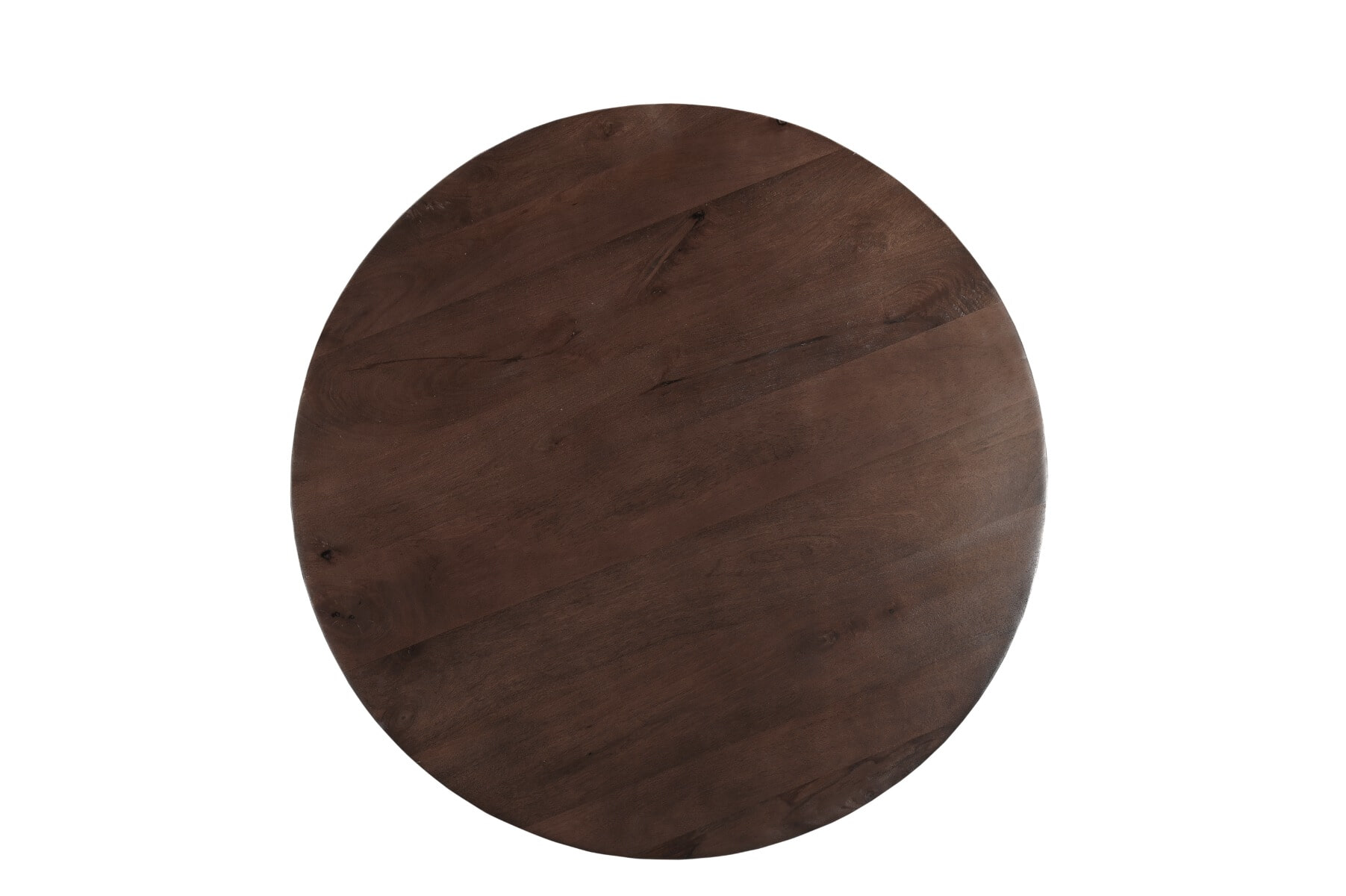 Livingfurn Ronde Eettafel 'Jesper' Mangohout, 120cm, kleur Donkerbruin