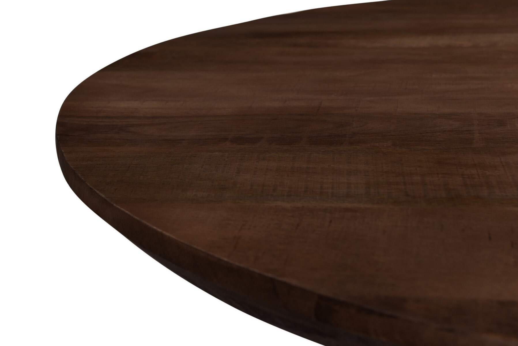 Livingfurn Ronde Eettafel 'Jesper' Mangohout, 120cm, kleur Donkerbruin