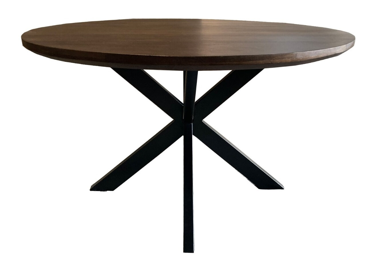 Livingfurn Ronde Eettafel Jesper Mangohout, 120cm - Donkerbruin