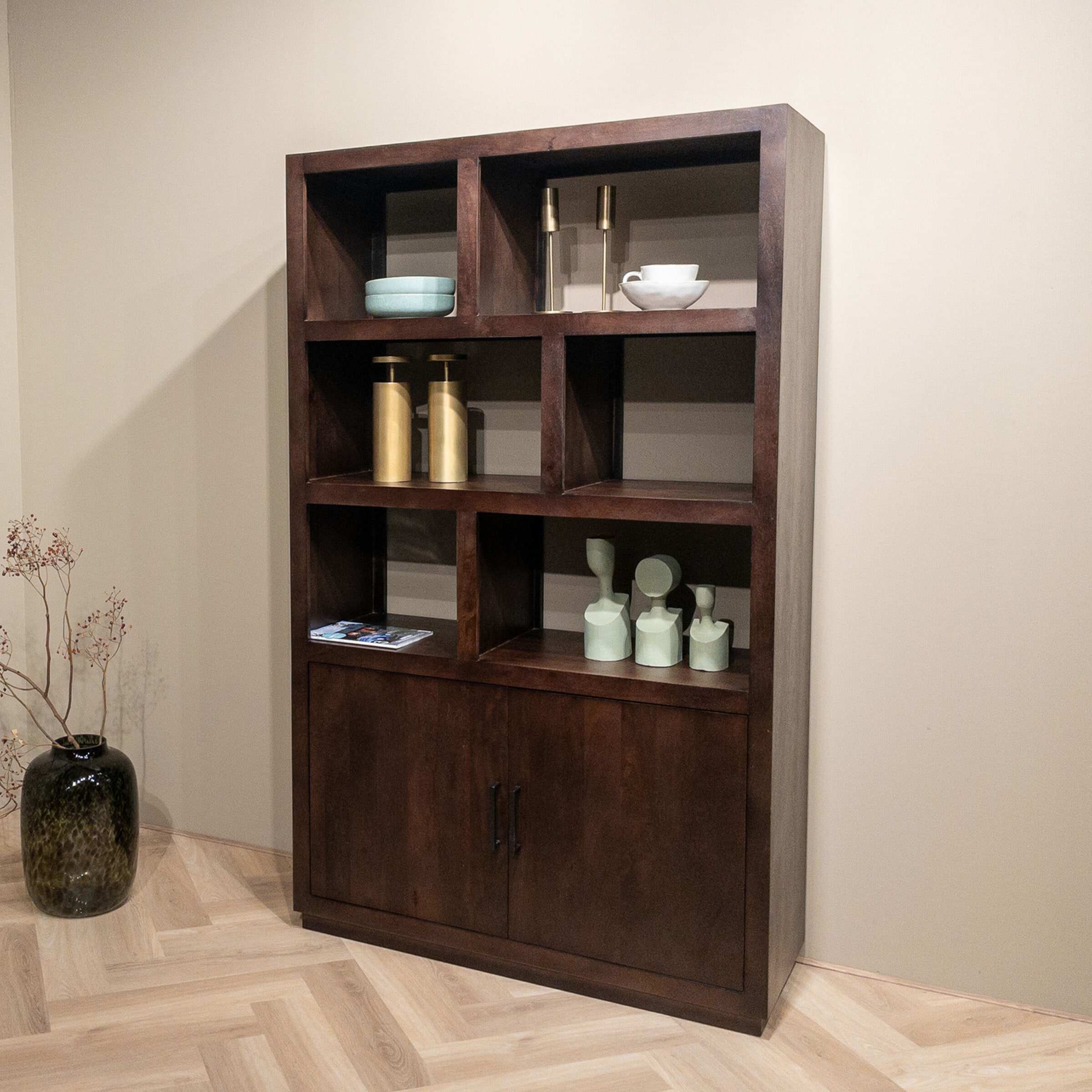 Livingfurn Wandkast 'Jaxx' Mangohout, 200 x 120cm