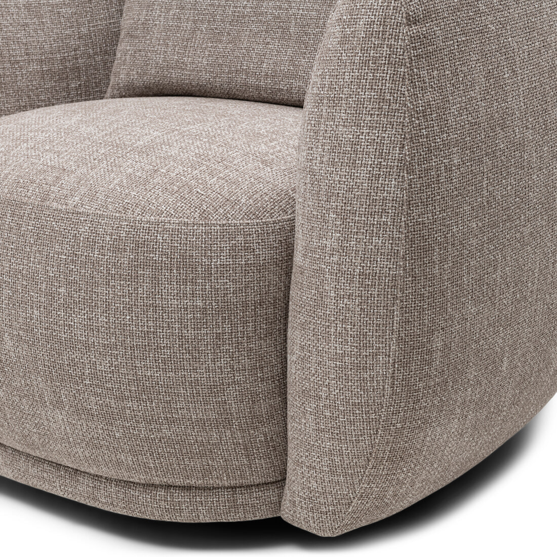 Rivièra Maison Draaifauteuil 'Leonardo' Chenille Jacquard, kleur Bright Taupe
