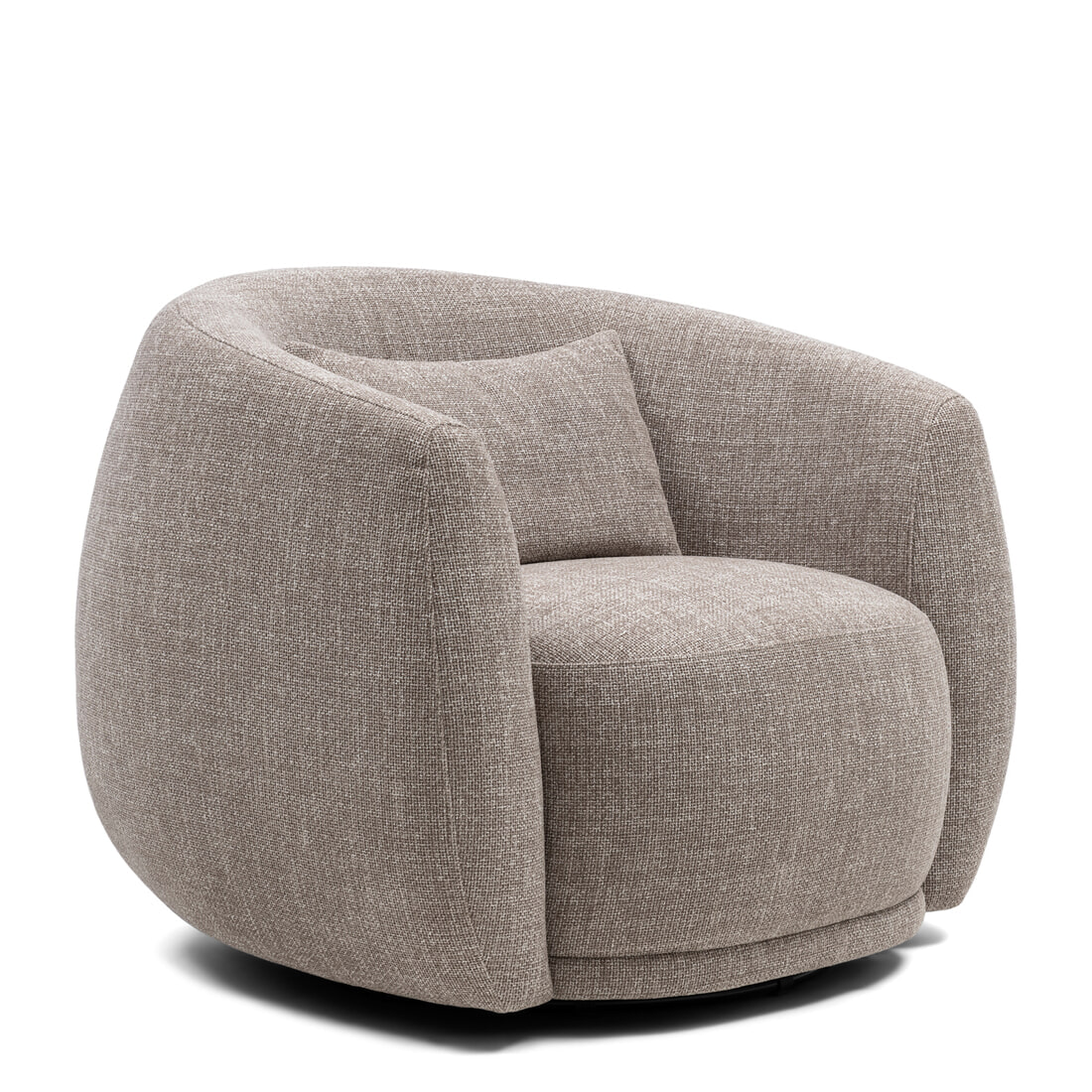 Rivièra Maison Draaifauteuil 'Leonardo' Chenille Jacquard, kleur Bright Taupe