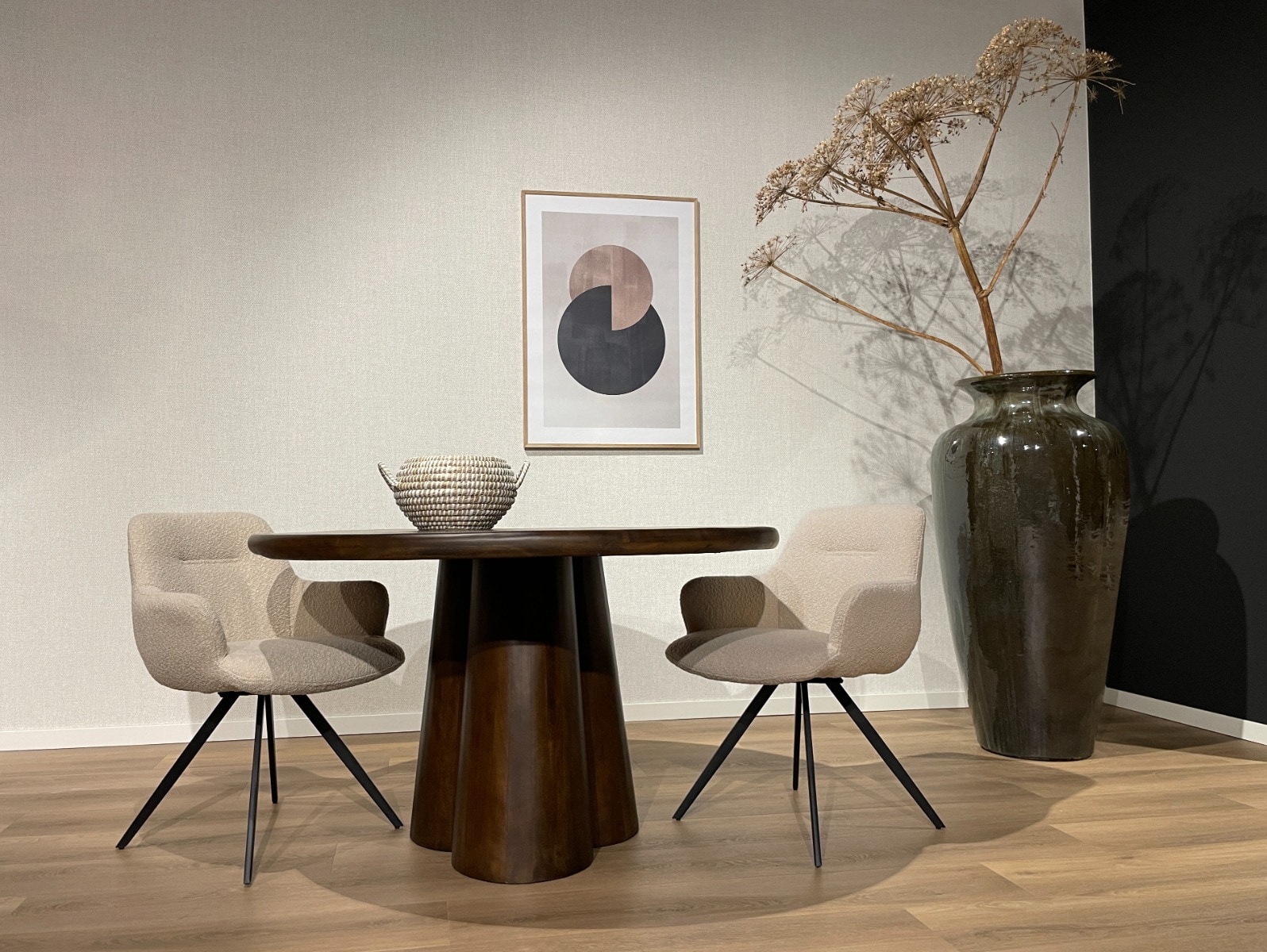 Brix Ronde Eettafel 'Clubs' Mangohout, 130cm
