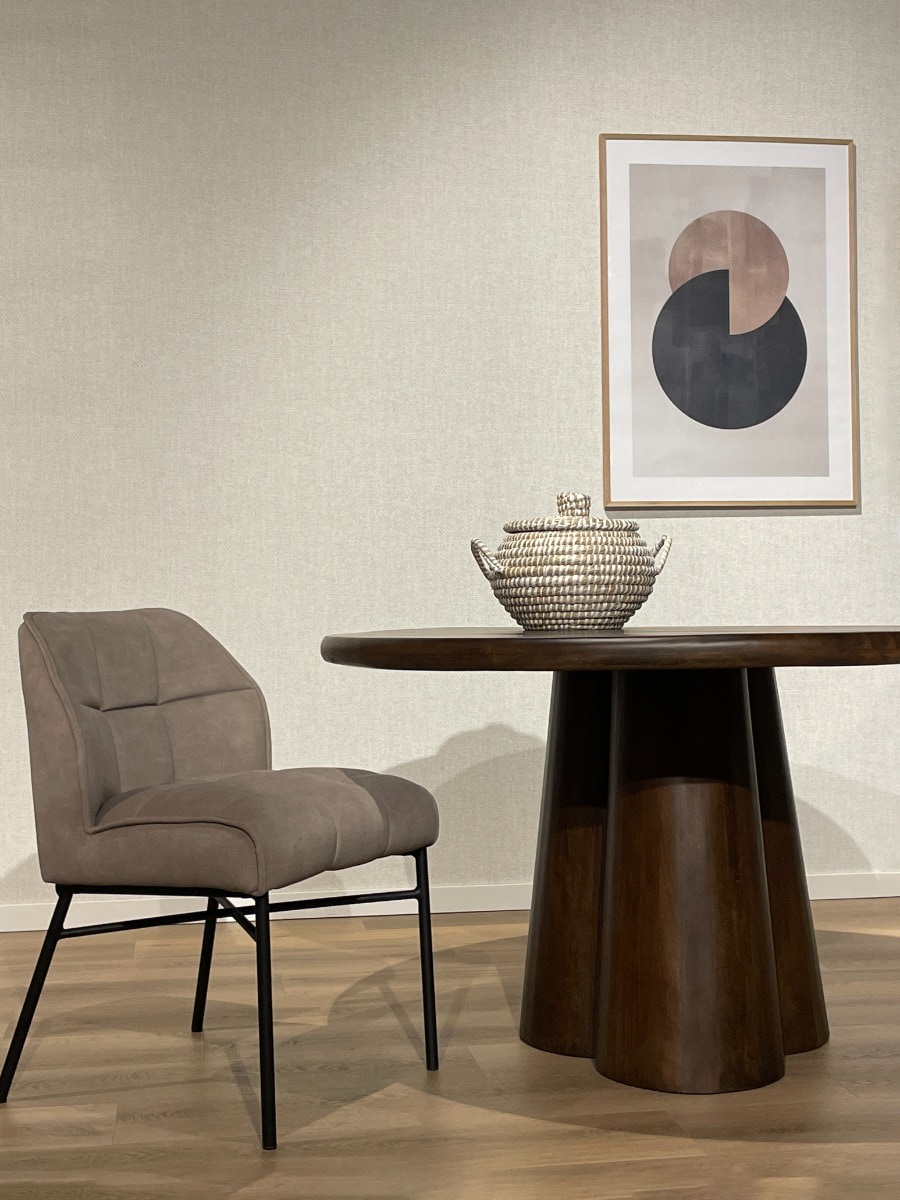 Brix Ronde Eettafel 'Clubs' Mangohout, 130cm