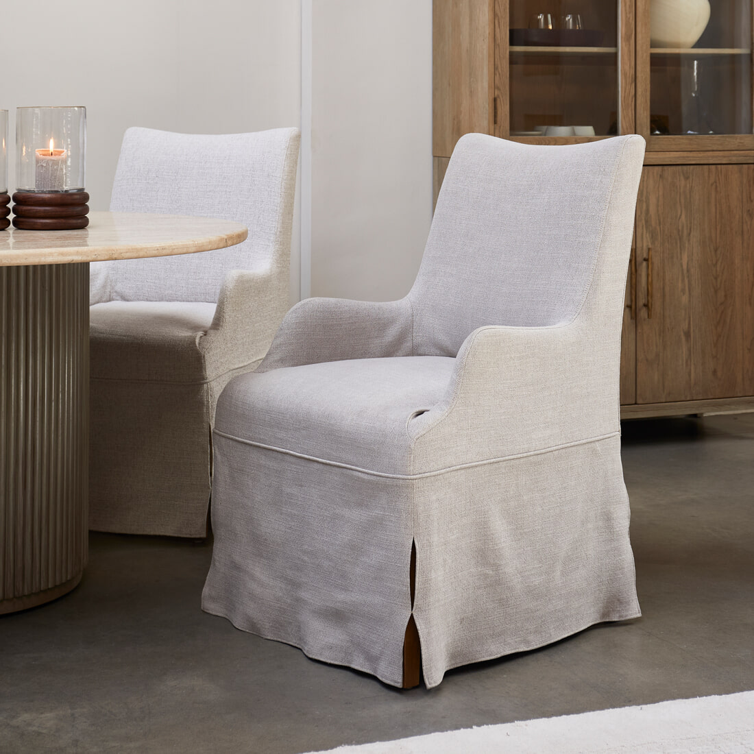 Rivièra Maison Eetkamerstoel Monti Met losse hoes - Fabulous Flax