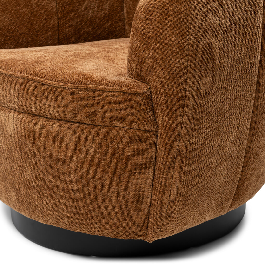 Rivièra Maison Draaifauteuil 'The Countess' Weave stof, kleur Maroon Brown