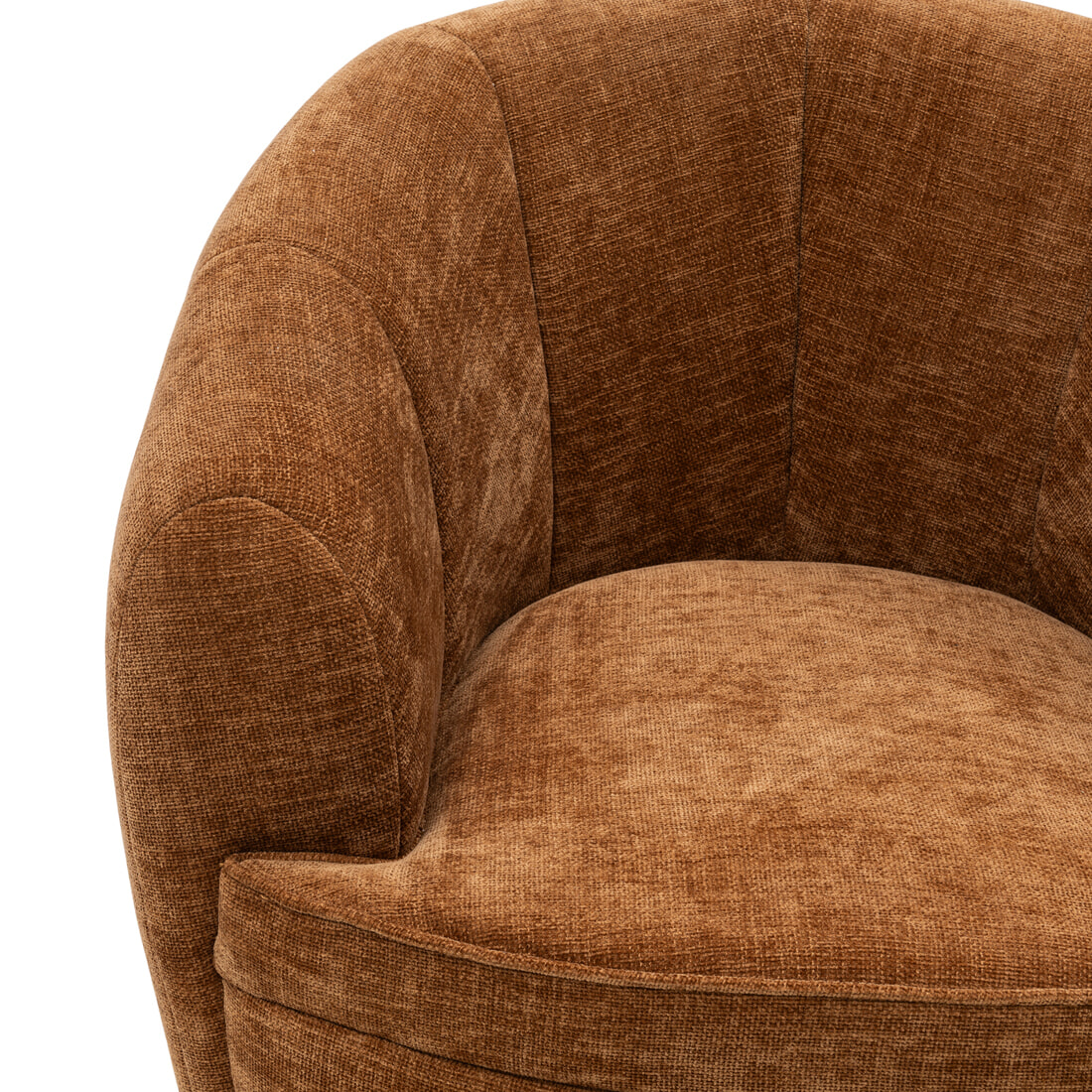 Rivièra Maison Draaifauteuil 'The Countess' Weave stof, kleur Maroon Brown