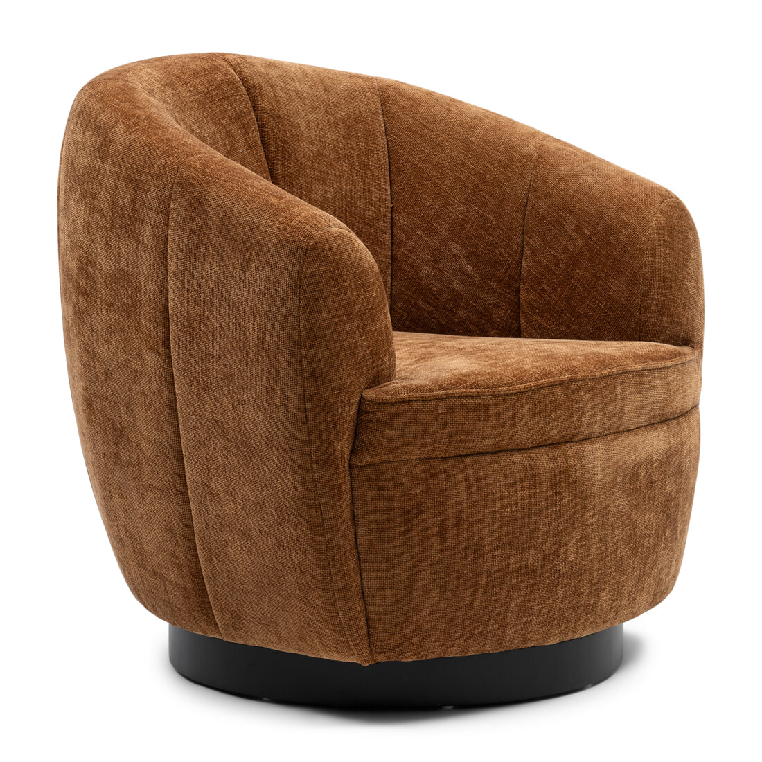 Rivièra Maison Draaifauteuil 'The Countess' Weave stof, kleur Maroon Brown 