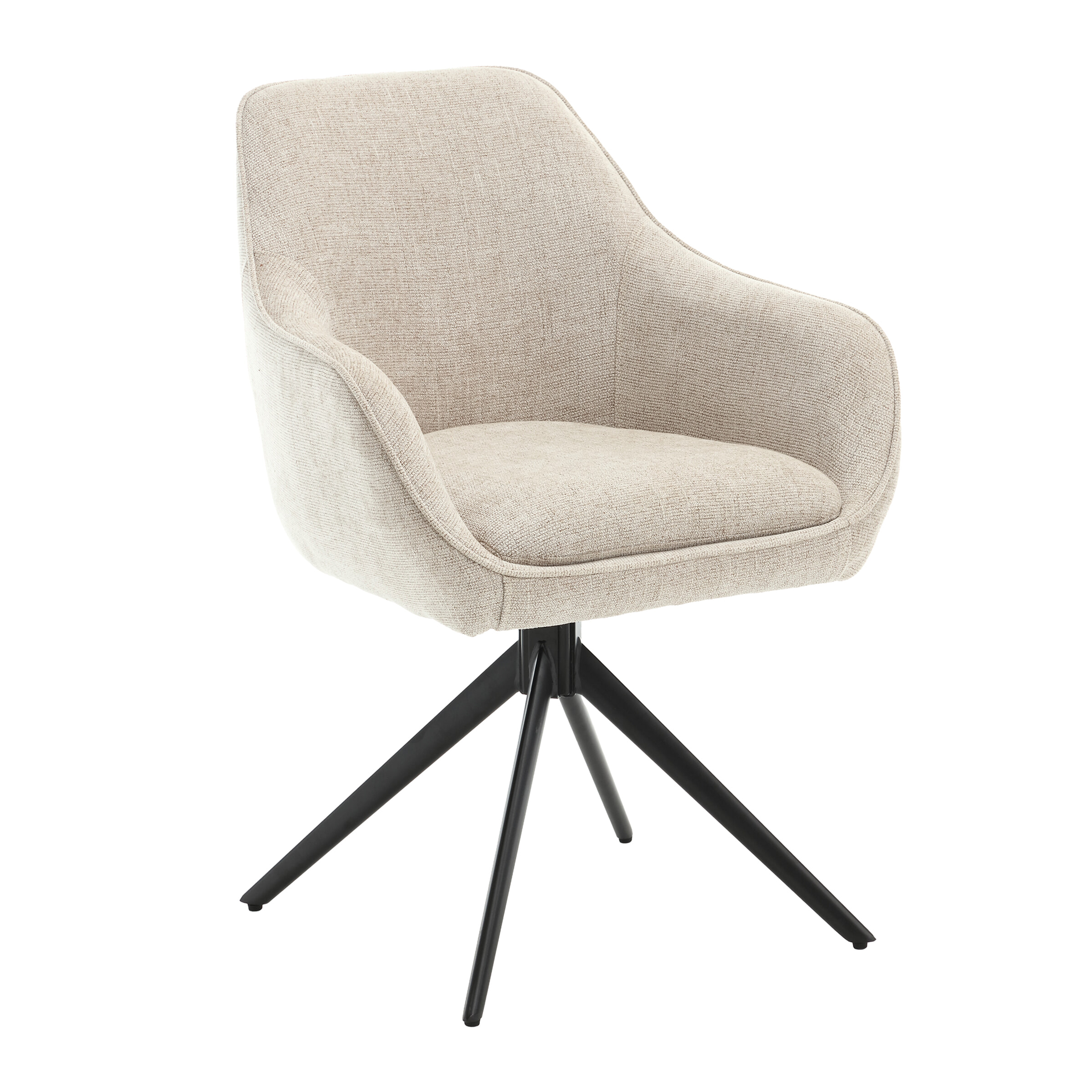 Sohome Draaibare Eetkamerstoel 'Toby' Stof met handgreep