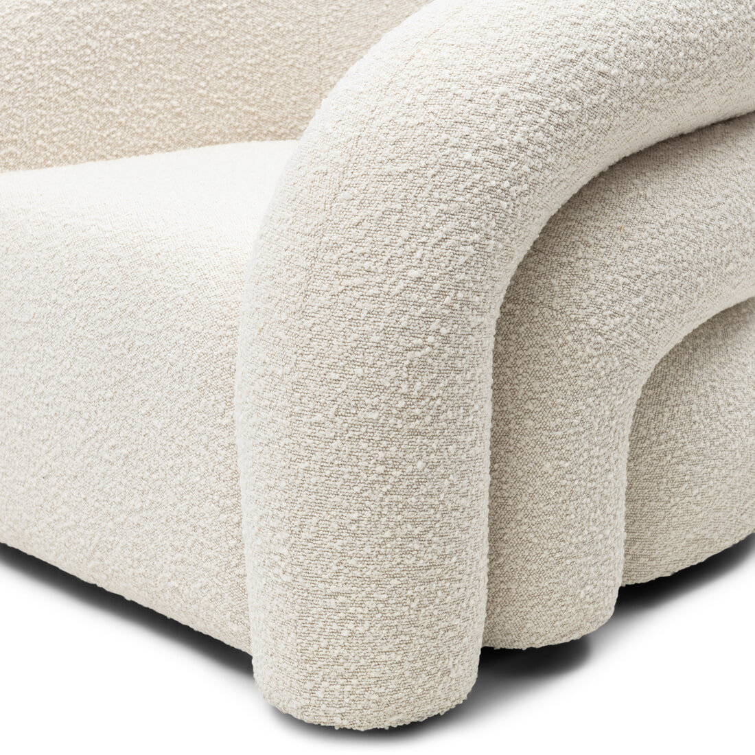 Rivièra Maison Draaifauteuil 'Vittorio' Bouclé, kleur Simply White