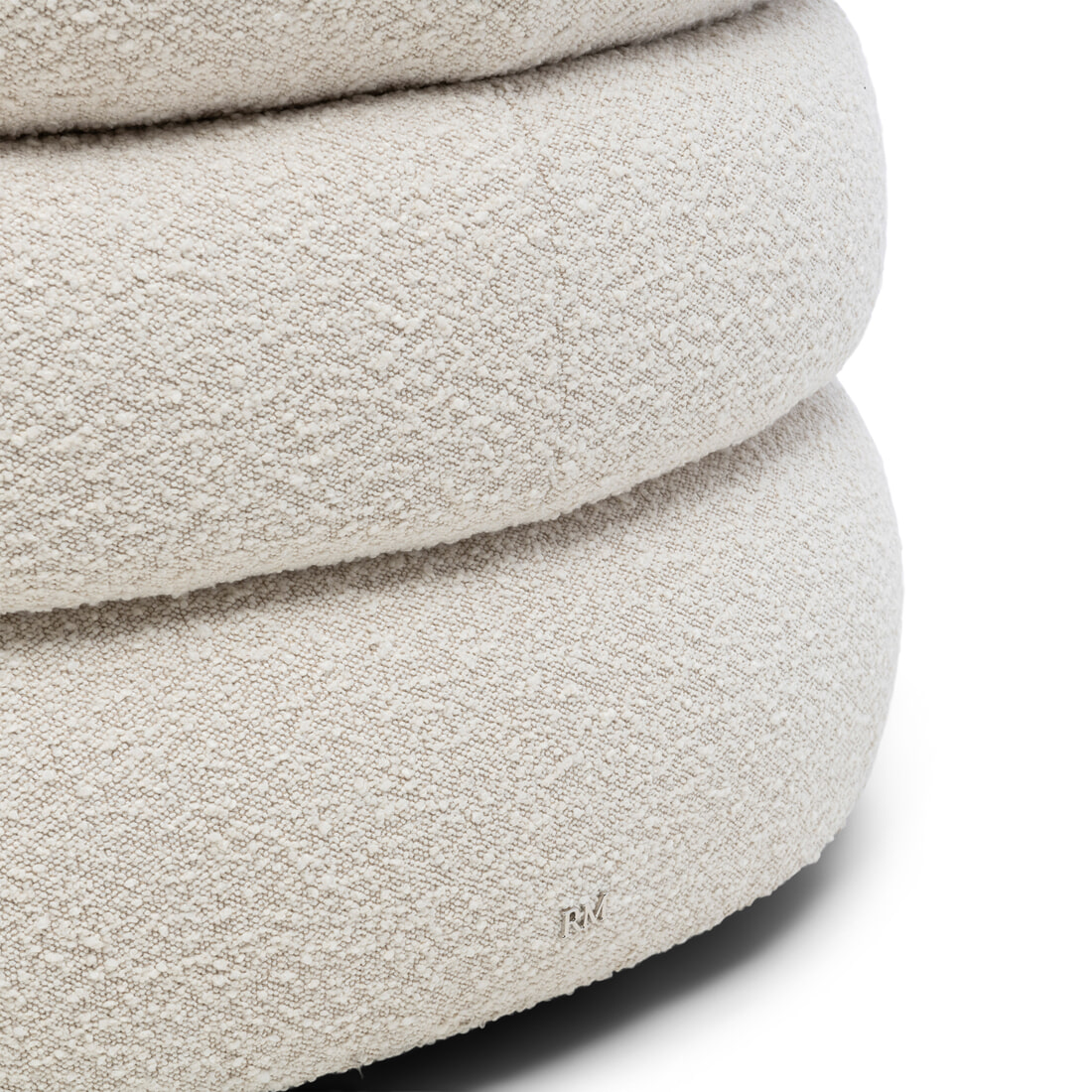 Rivièra Maison Draaifauteuil 'Vittorio' Bouclé, kleur Simply White