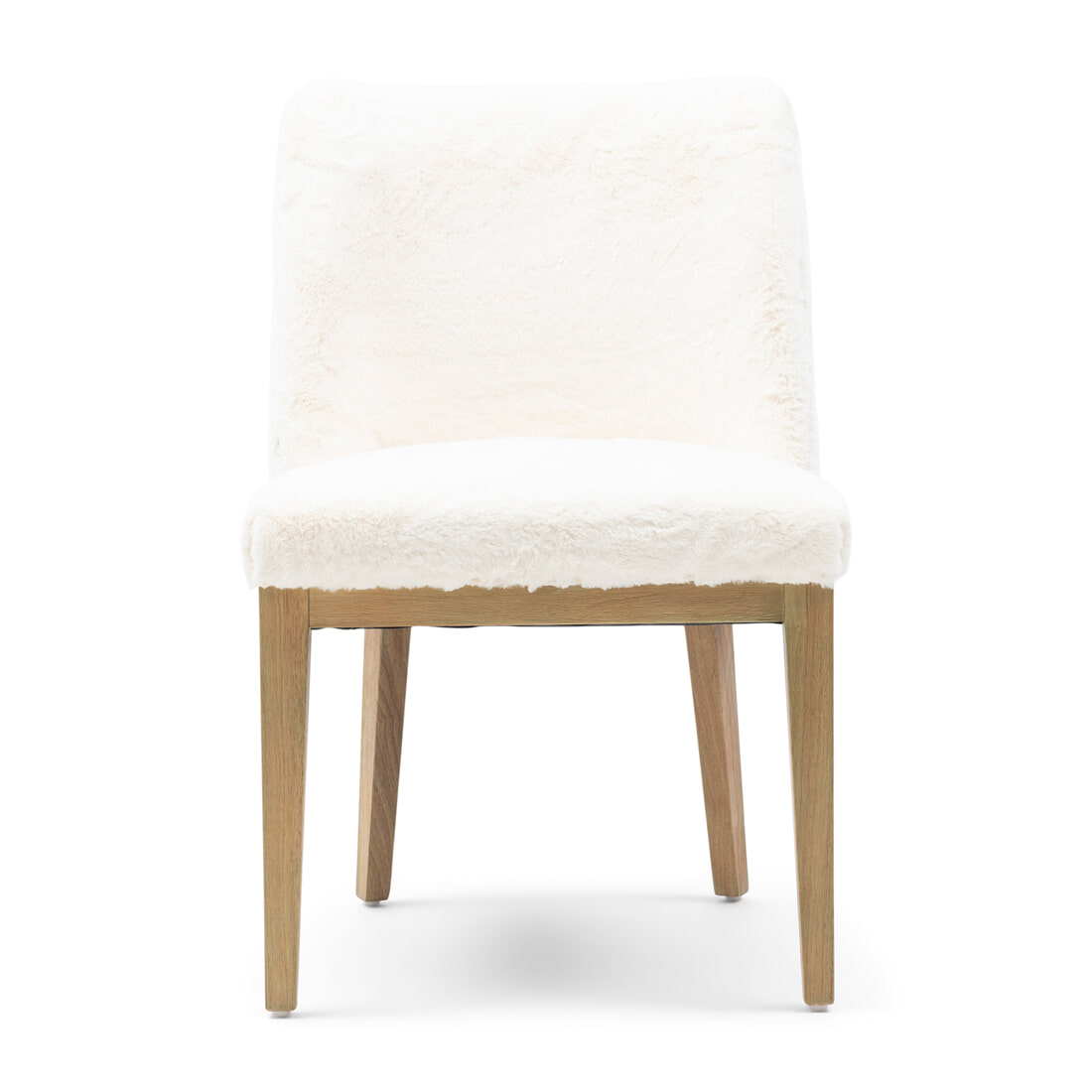 Rivièra Maison Eetkamerstoel 'Whistler' Rubberhout en Faux Fur, kleur Snow