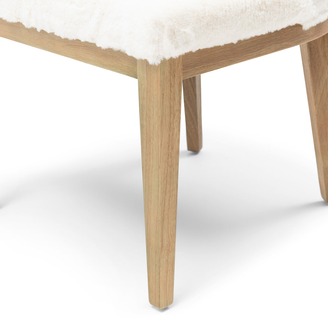 Rivièra Maison Eetkamerstoel 'Whistler' Rubberhout en Faux Fur, kleur Snow