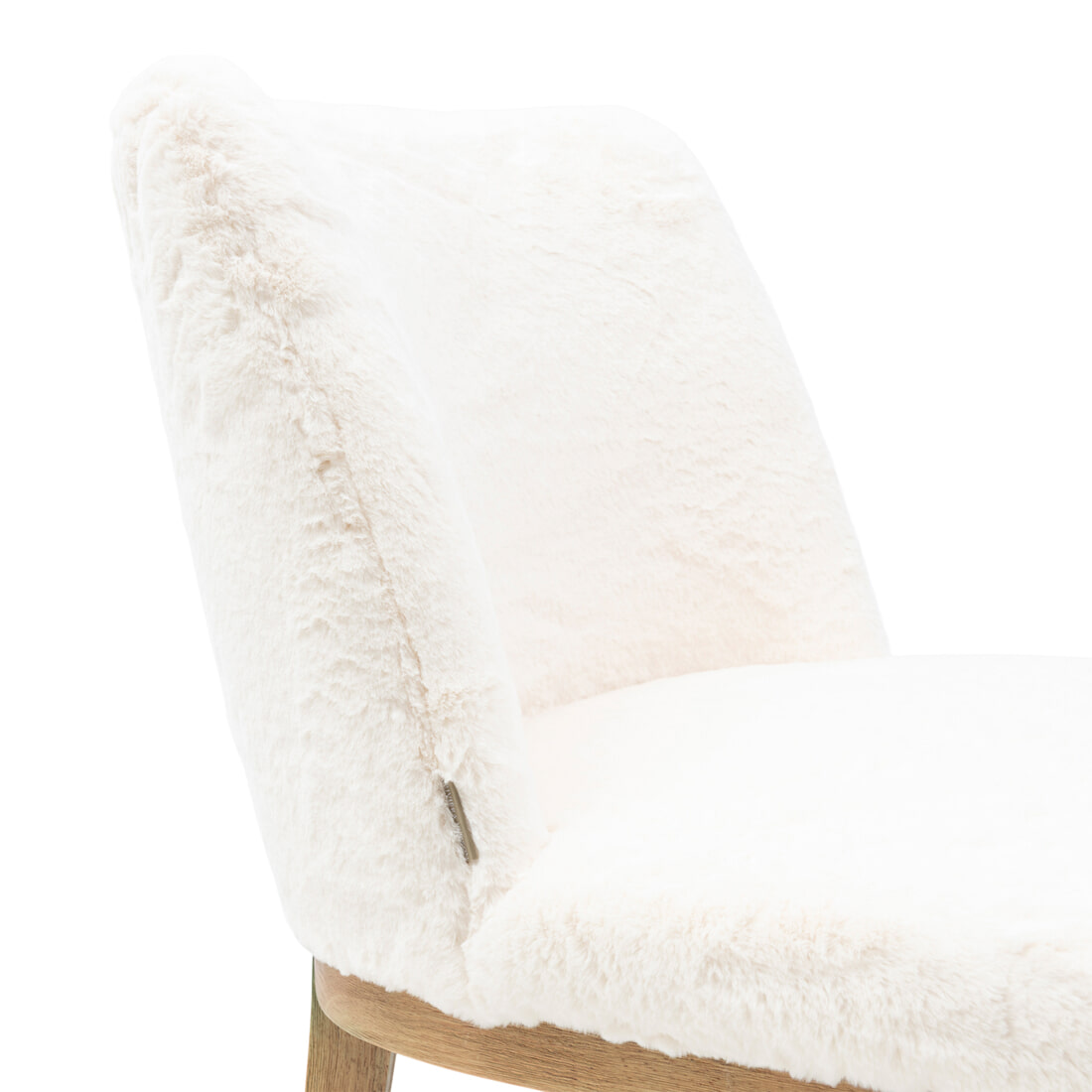 Rivièra Maison Eetkamerstoel 'Whistler' Rubberhout en Faux Fur, kleur Snow