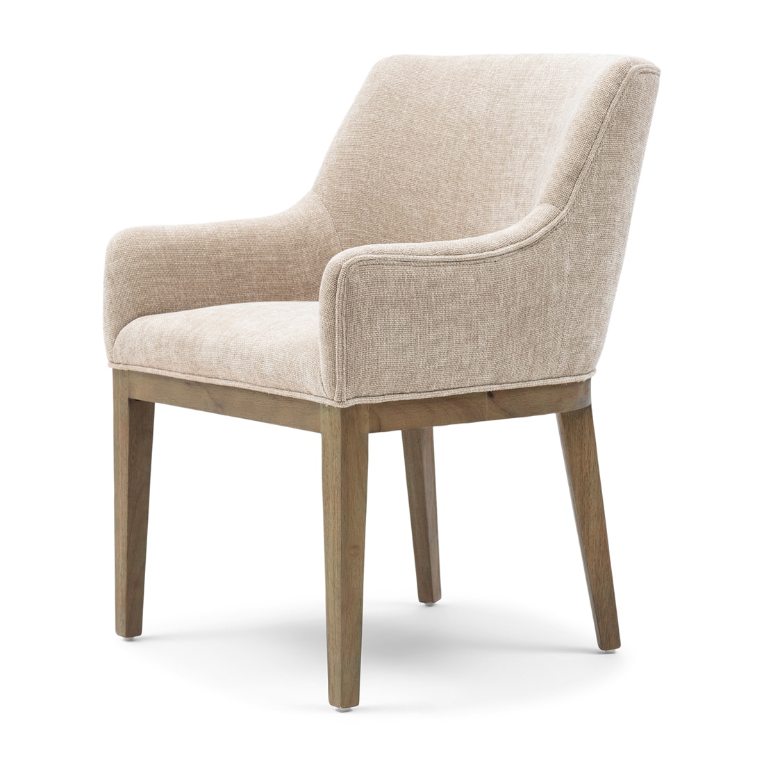 Rivièra Maison Eetkamerstoel 'Whistler' Rubberhout en stof, kleur Natural Linen
