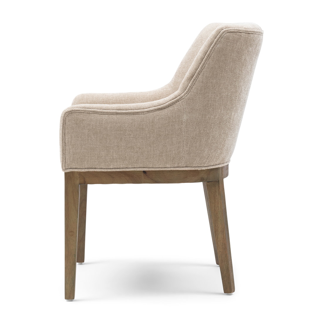 Rivièra Maison Eetkamerstoel 'Whistler' Rubberhout en stof, kleur Natural Linen