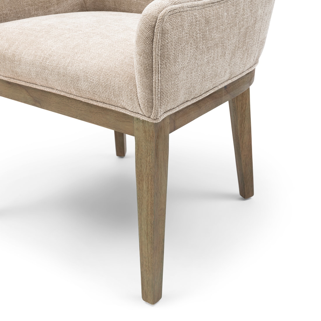 Rivièra Maison Eetkamerstoel 'Whistler' Rubberhout en stof, kleur Natural Linen