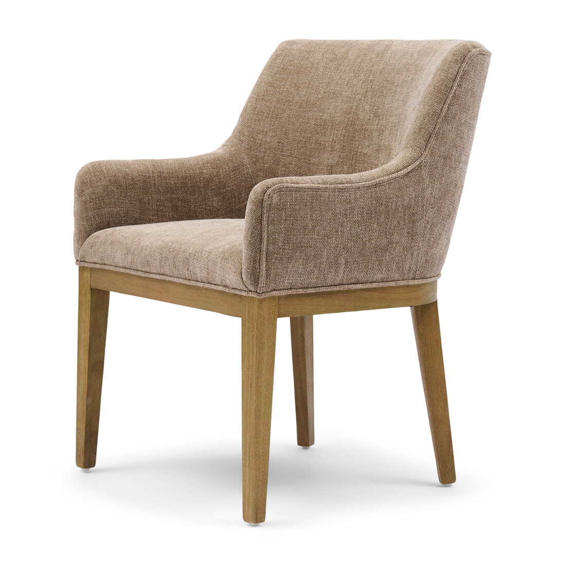 Rivièra Maison Eetkamerstoel 'Whistler' Rubberhout en stof, kleur Taupe