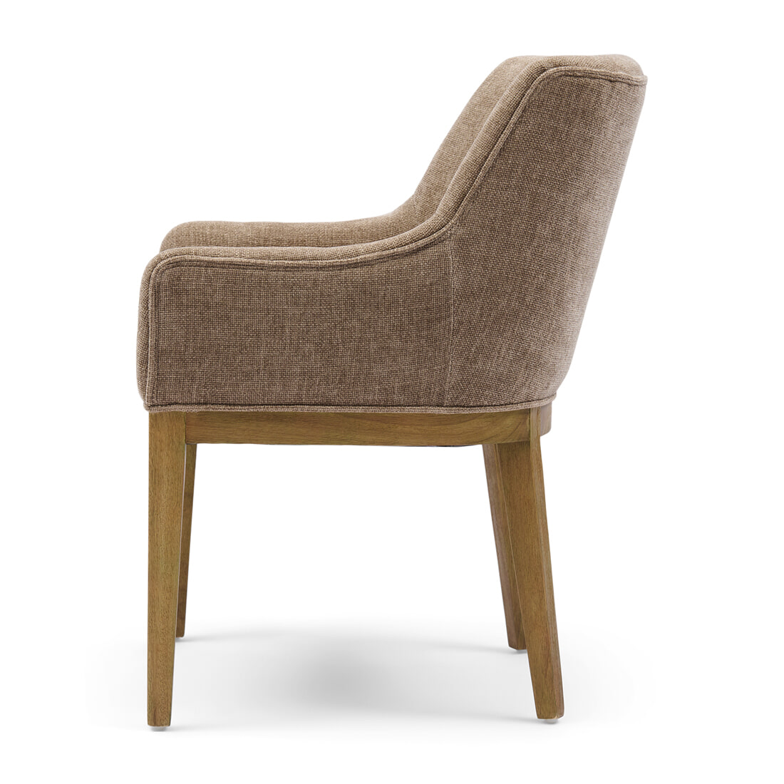 Rivièra Maison Eetkamerstoel 'Whistler' Rubberhout en stof, kleur Taupe