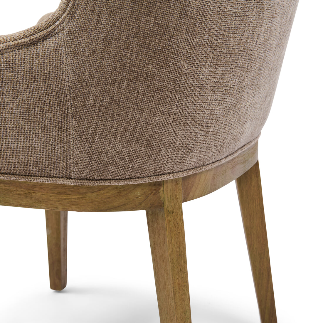 Rivièra Maison Eetkamerstoel 'Whistler' Rubberhout en stof, kleur Taupe