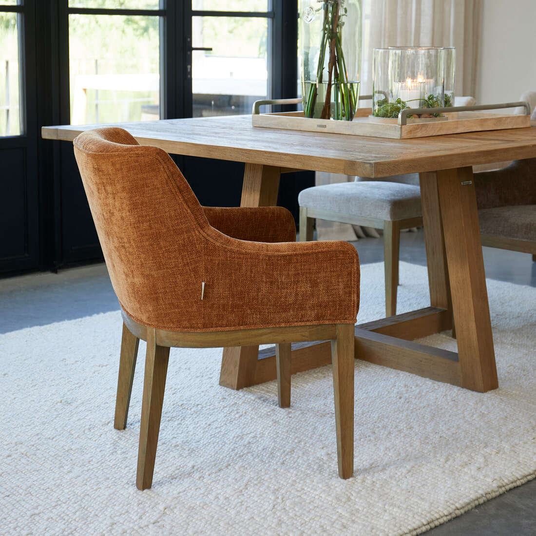 Rivièra Maison Eetkamerstoel 'Whistler' kleur Maroon Brown
