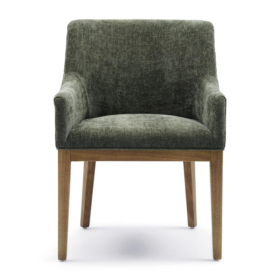 Rivièra Maison Eetkamerstoel 'Whistler' Met armleuning, Geweven stof, kleur Italian Olive