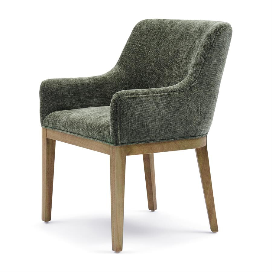 Rivièra Maison Eetkamerstoel 'Whistler' Met armleuning, Geweven stof, kleur Italian Olive